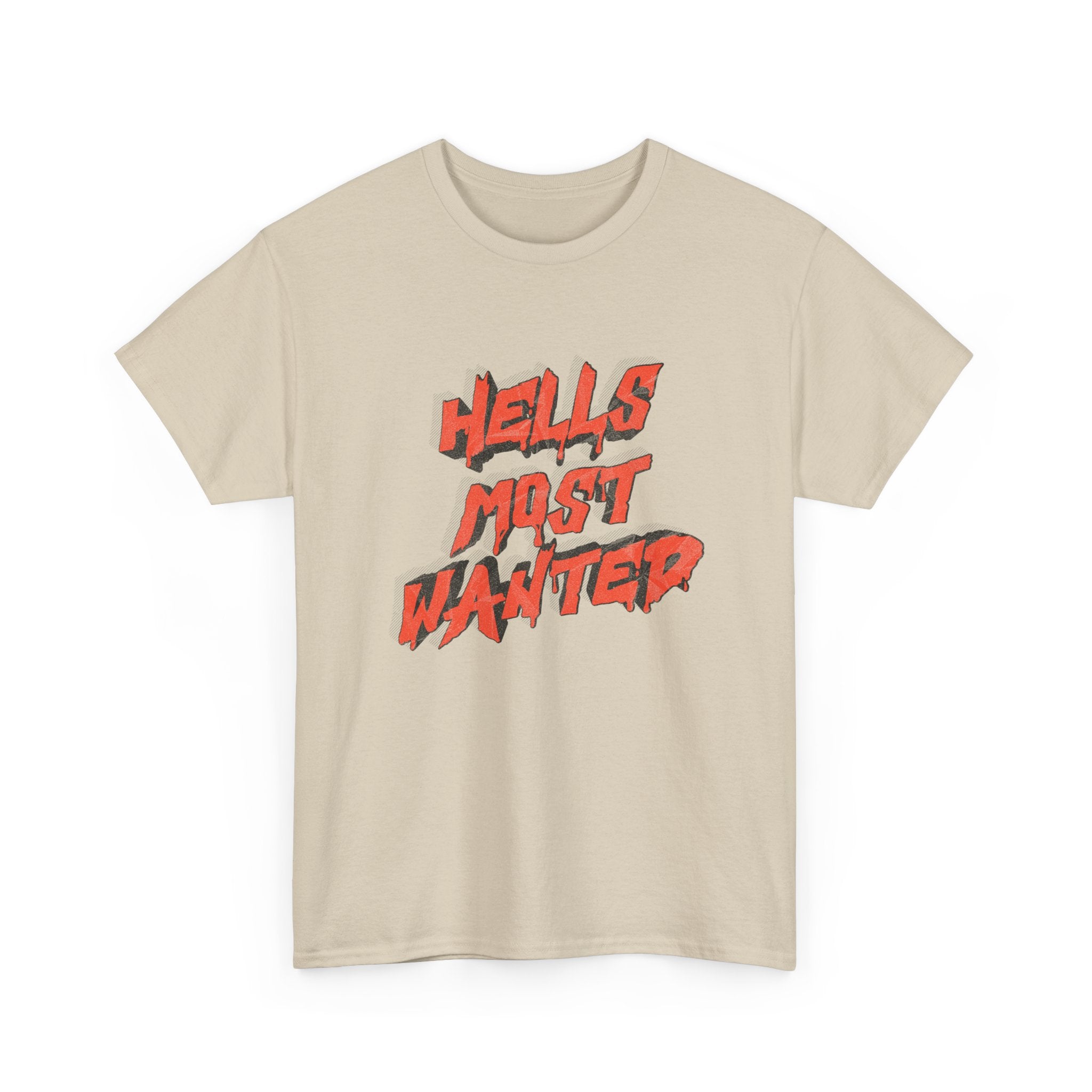 T-Shirt — "Hell's Most Wanted" Retro Red Graphic Tee