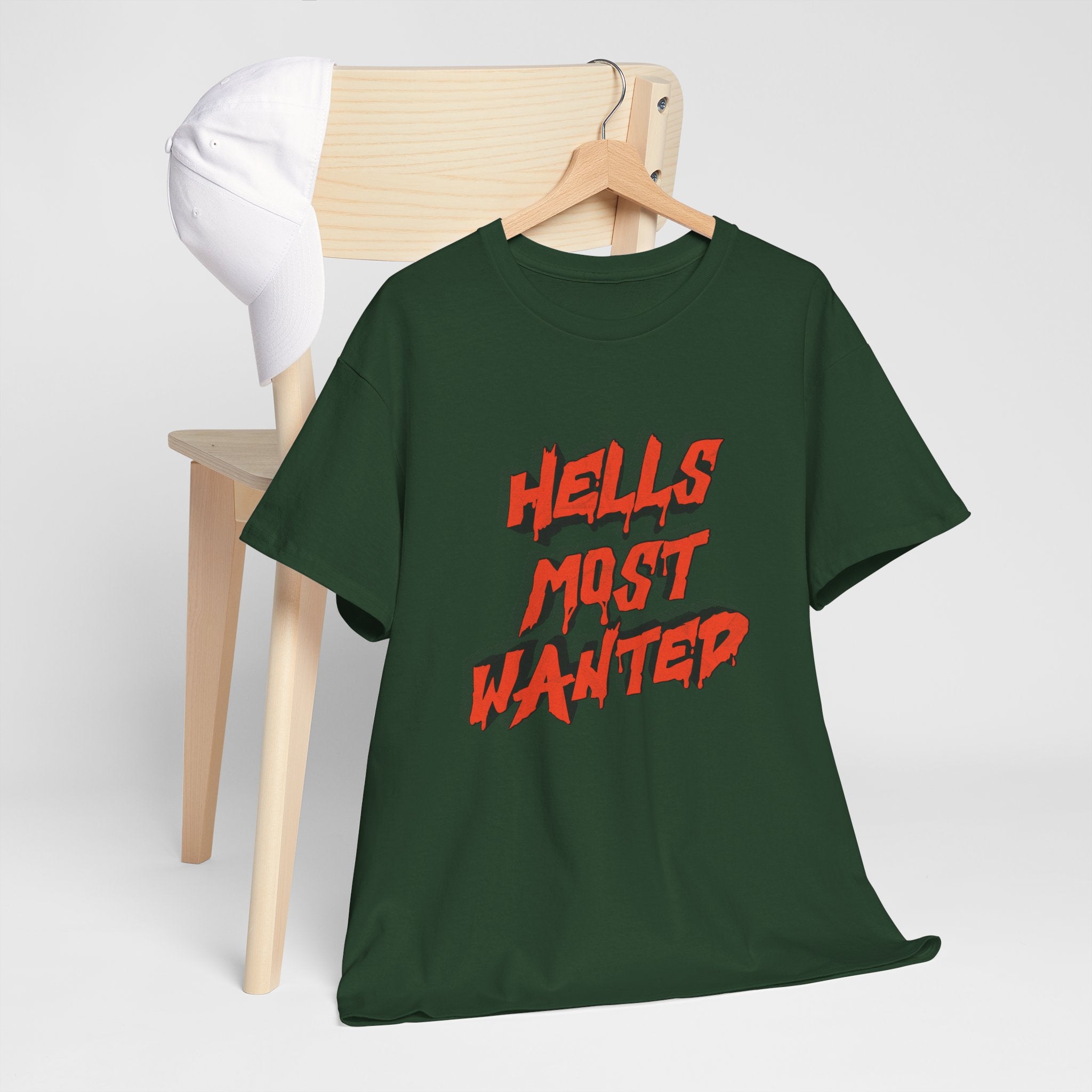 T-Shirt — "Hell's Most Wanted" Retro Red Graphic Tee