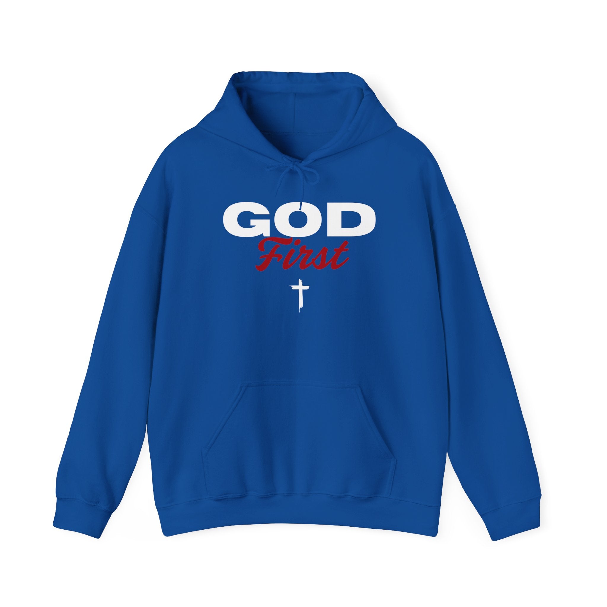 God First Hoodie — Christian Faith Cross Pullover