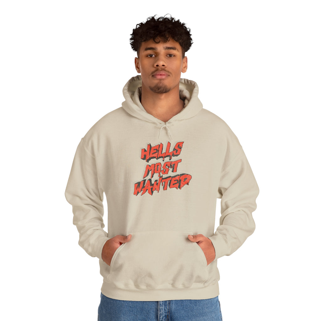 Hoodie — "Hell's Most Wanted" Retro Red Graphic Pullover