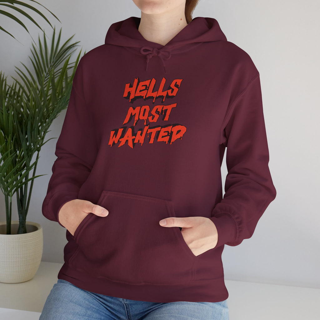 Hoodie — "Hell's Most Wanted" Retro Red Graphic Pullover