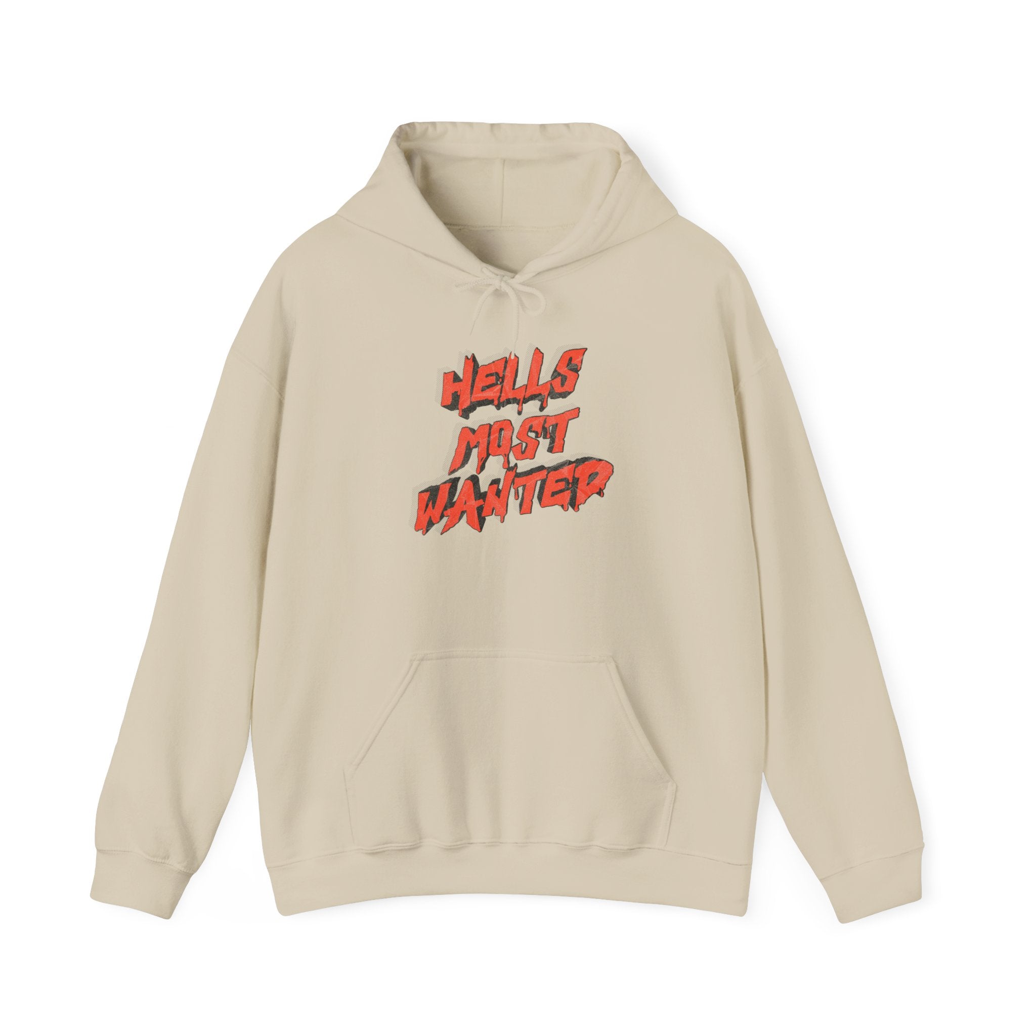 Hoodie — "Hell's Most Wanted" Retro Red Graphic Pullover