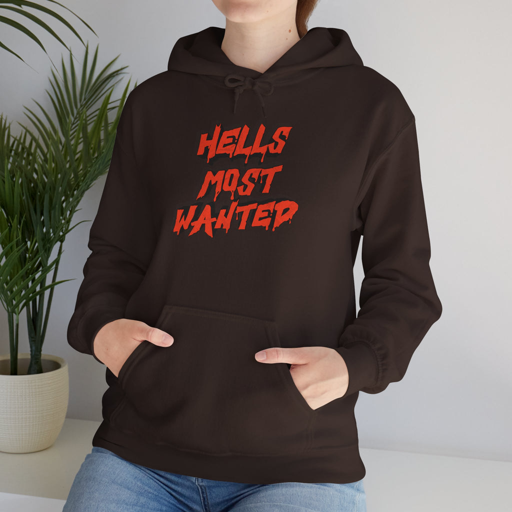 Hoodie — "Hell's Most Wanted" Retro Red Graphic Pullover