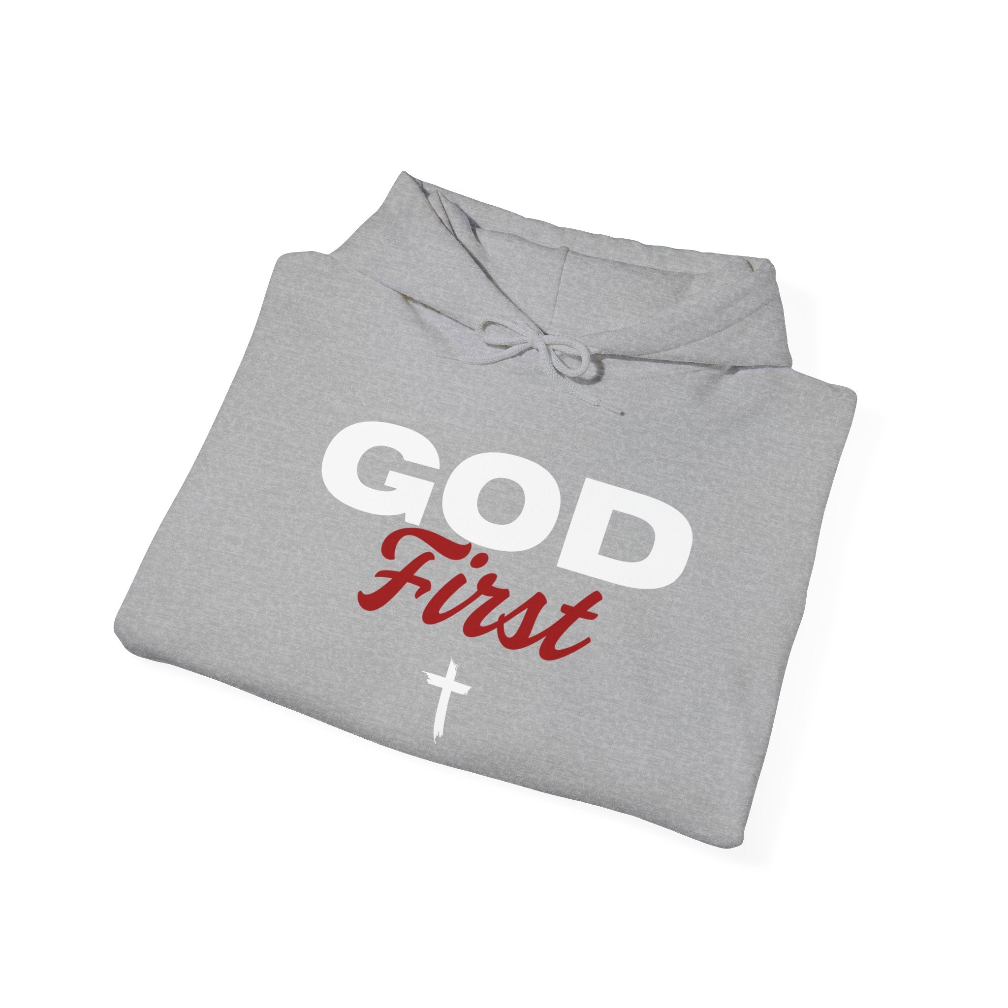 God First Hoodie — Christian Faith Cross Pullover