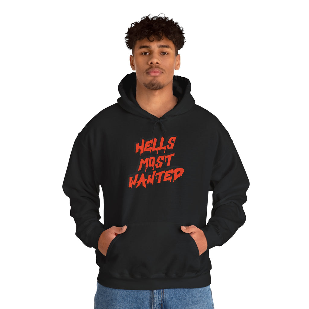 Hoodie — "Hell's Most Wanted" Retro Red Graphic Pullover