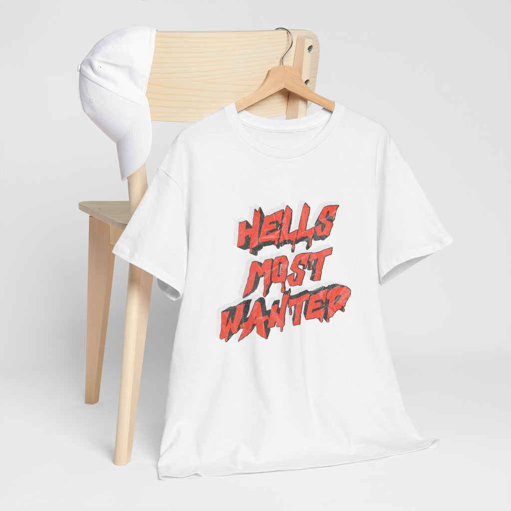 T-Shirt — "Hell's Most Wanted" Retro Red Graphic Tee