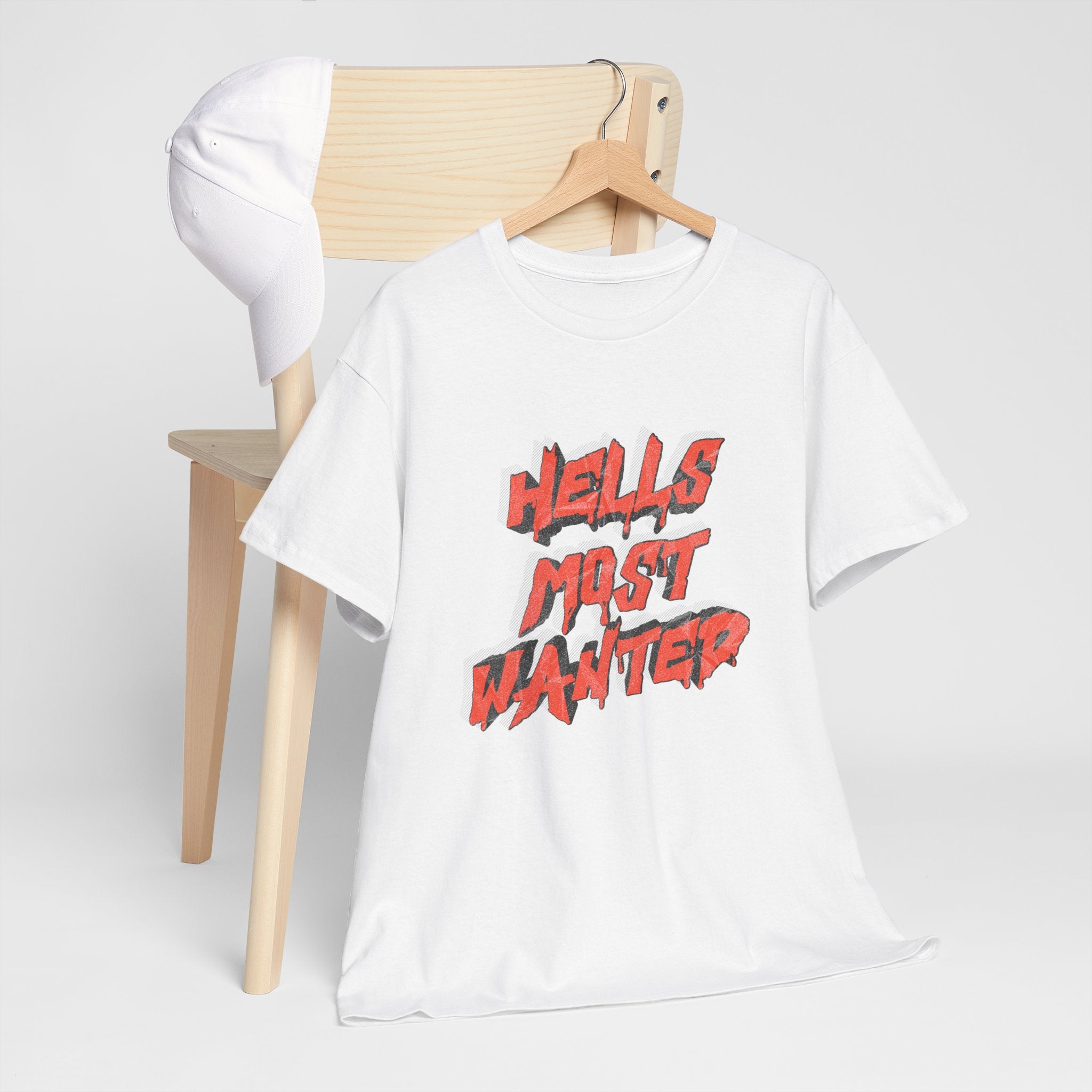 T-Shirt — "Hell's Most Wanted" Retro Red Graphic Tee