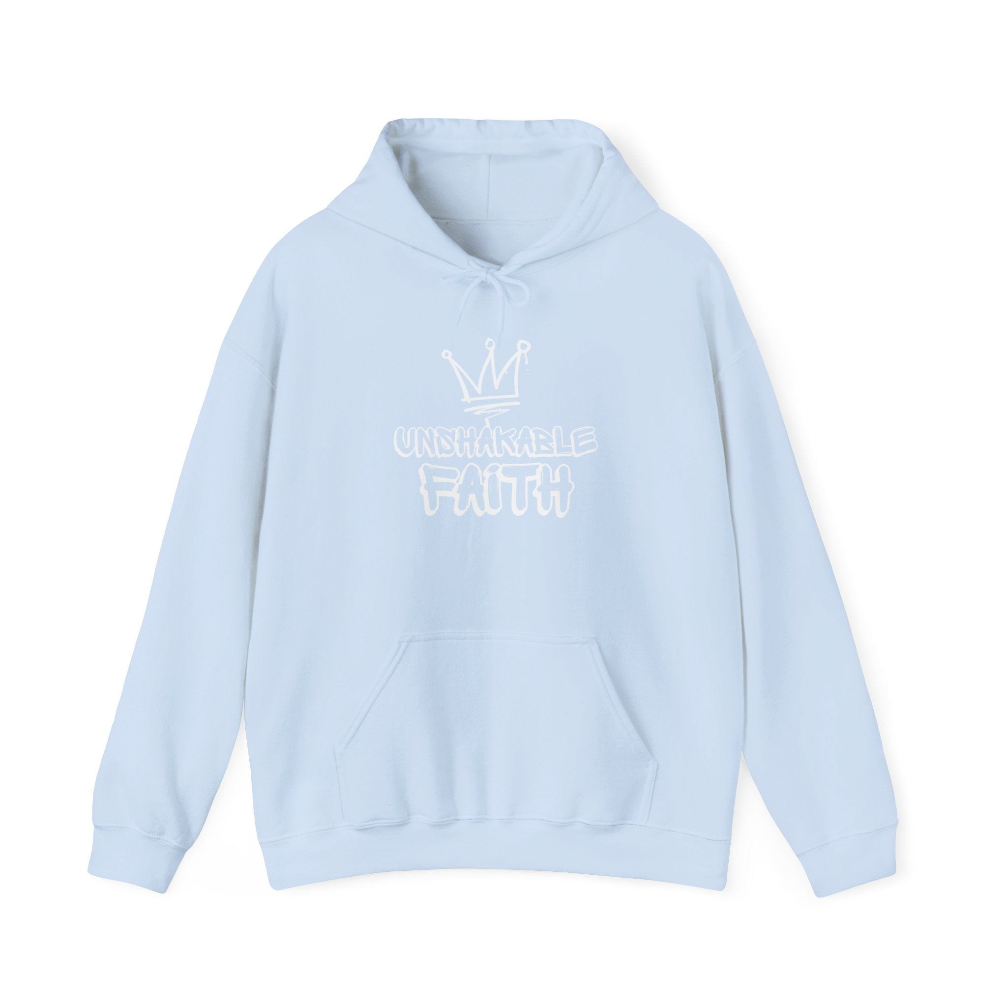 Unshakable Faith Hoodie — Crown Graphic Christian Sweatshirt