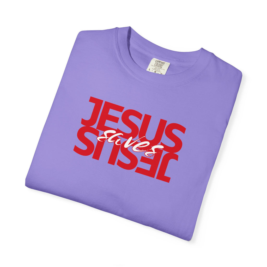 Jesus Saved Reversed Graphic T-Shirt — Faith Statement Tee
