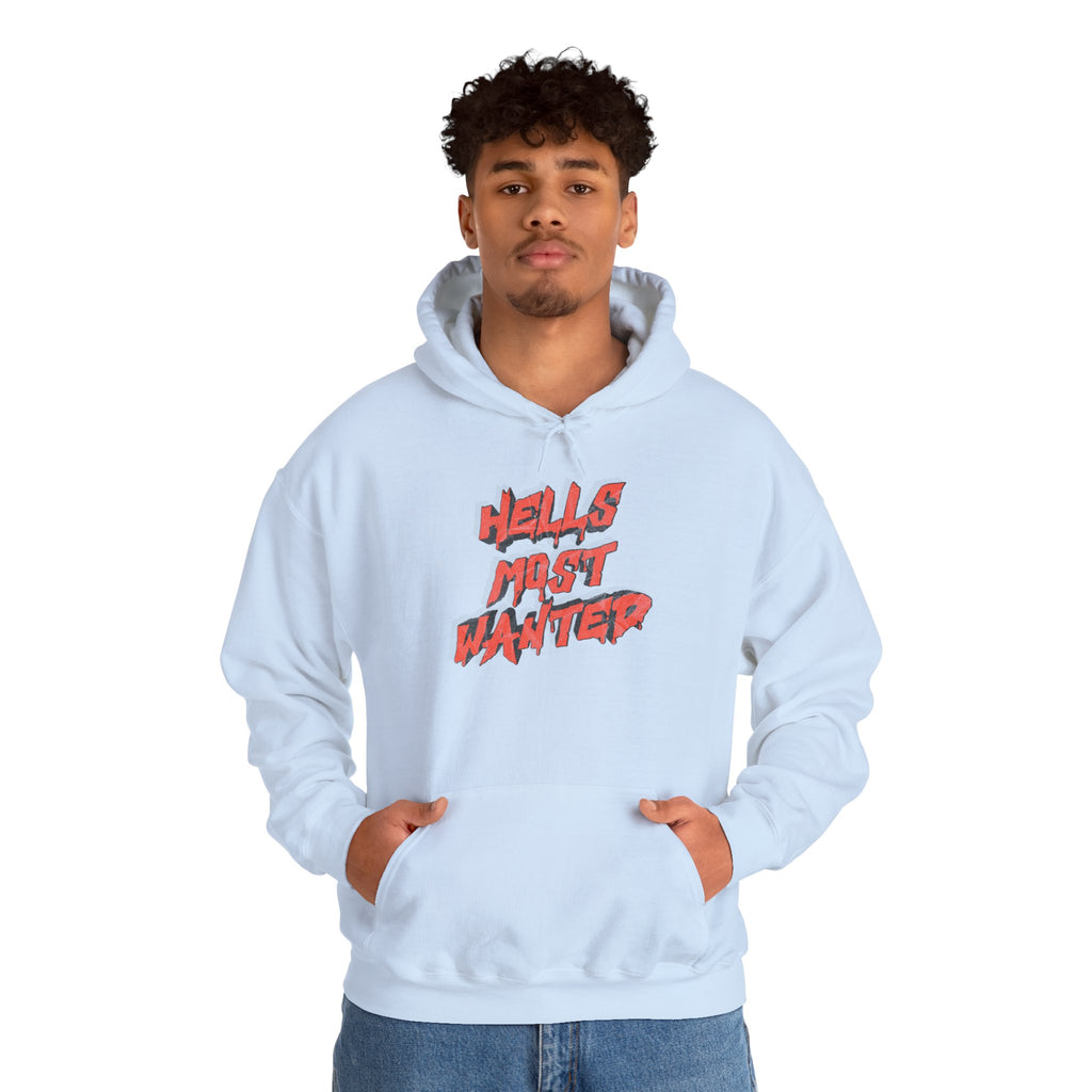Hoodie — "Hell's Most Wanted" Retro Red Graphic Pullover