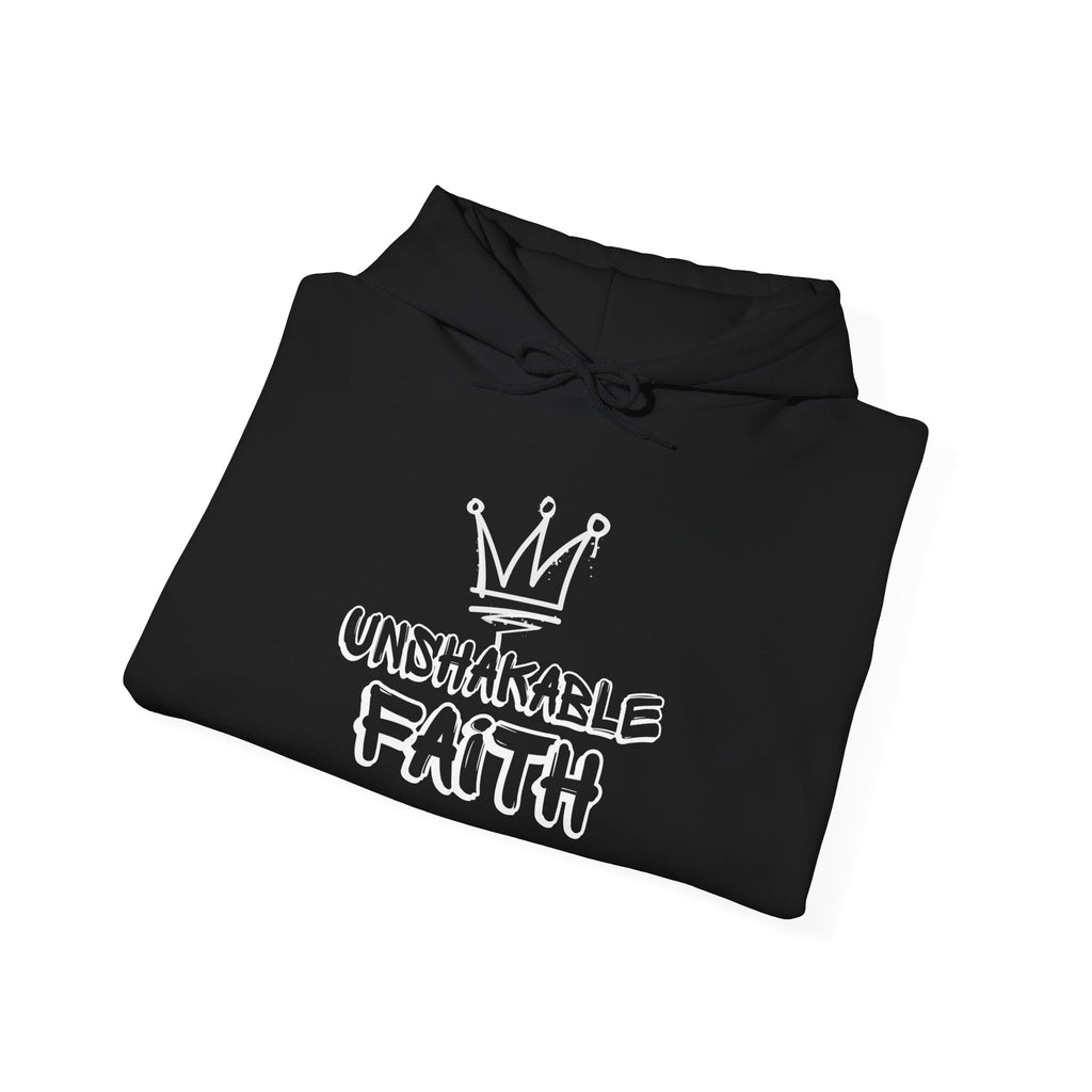 Unshakable Faith Hoodie — Crown Graphic Christian Sweatshirt