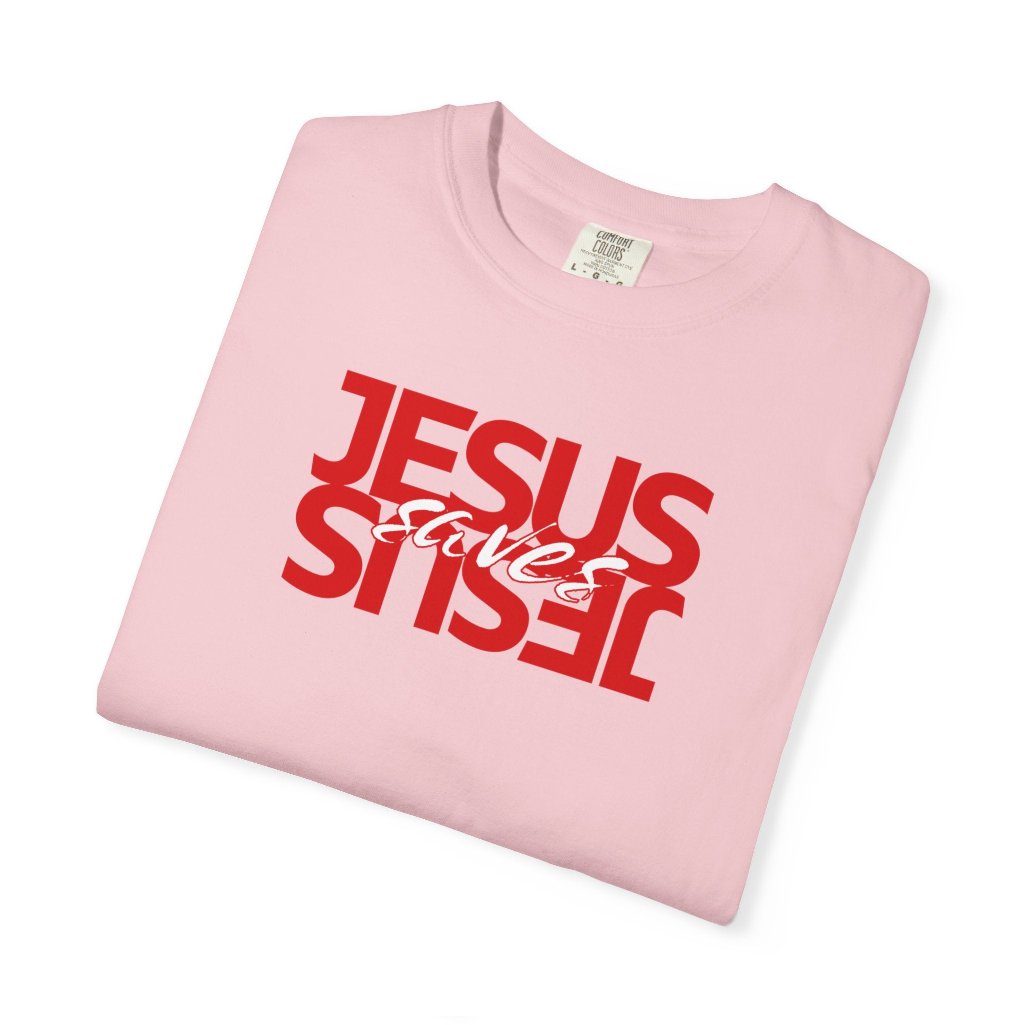 Jesus Saved Reversed Graphic T-Shirt — Faith Statement Tee