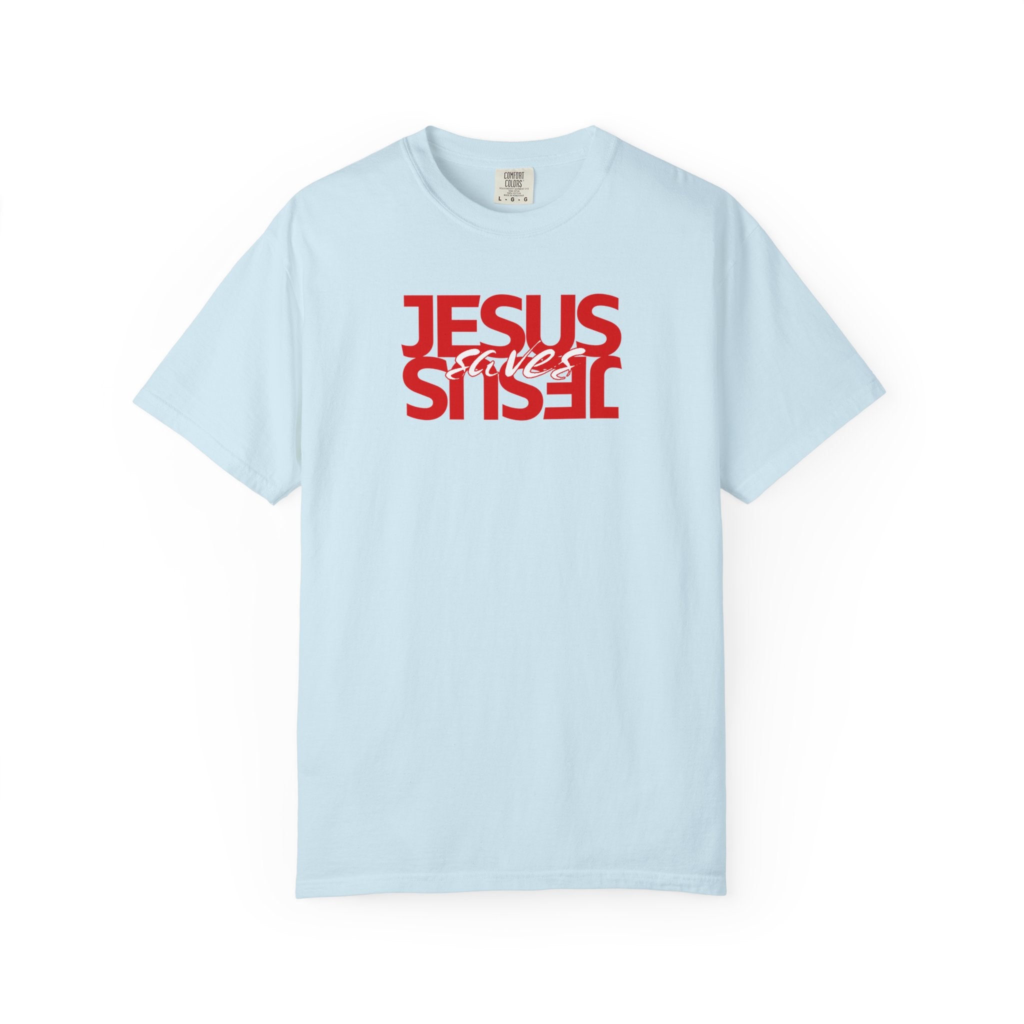 Jesus Saved Reversed Graphic T-Shirt — Faith Statement Tee