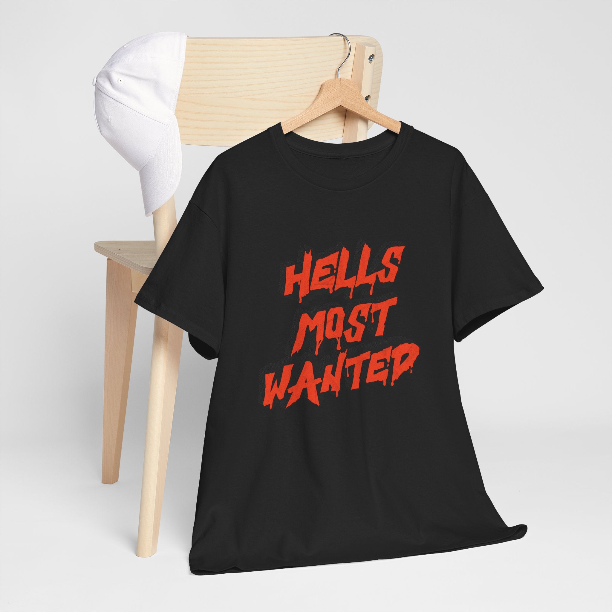 T-Shirt — "Hell's Most Wanted" Retro Red Graphic Tee