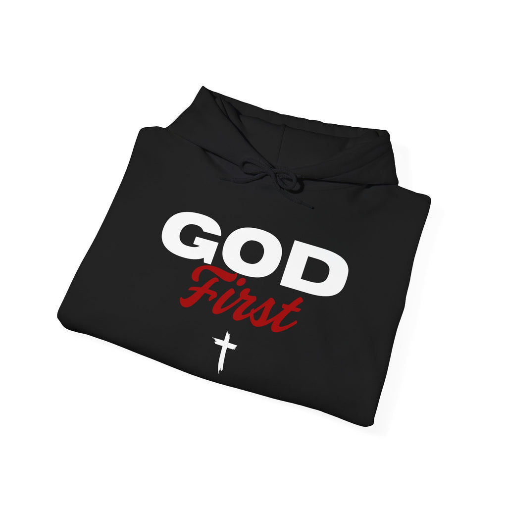 God First Hoodie — Christian Faith Cross Pullover