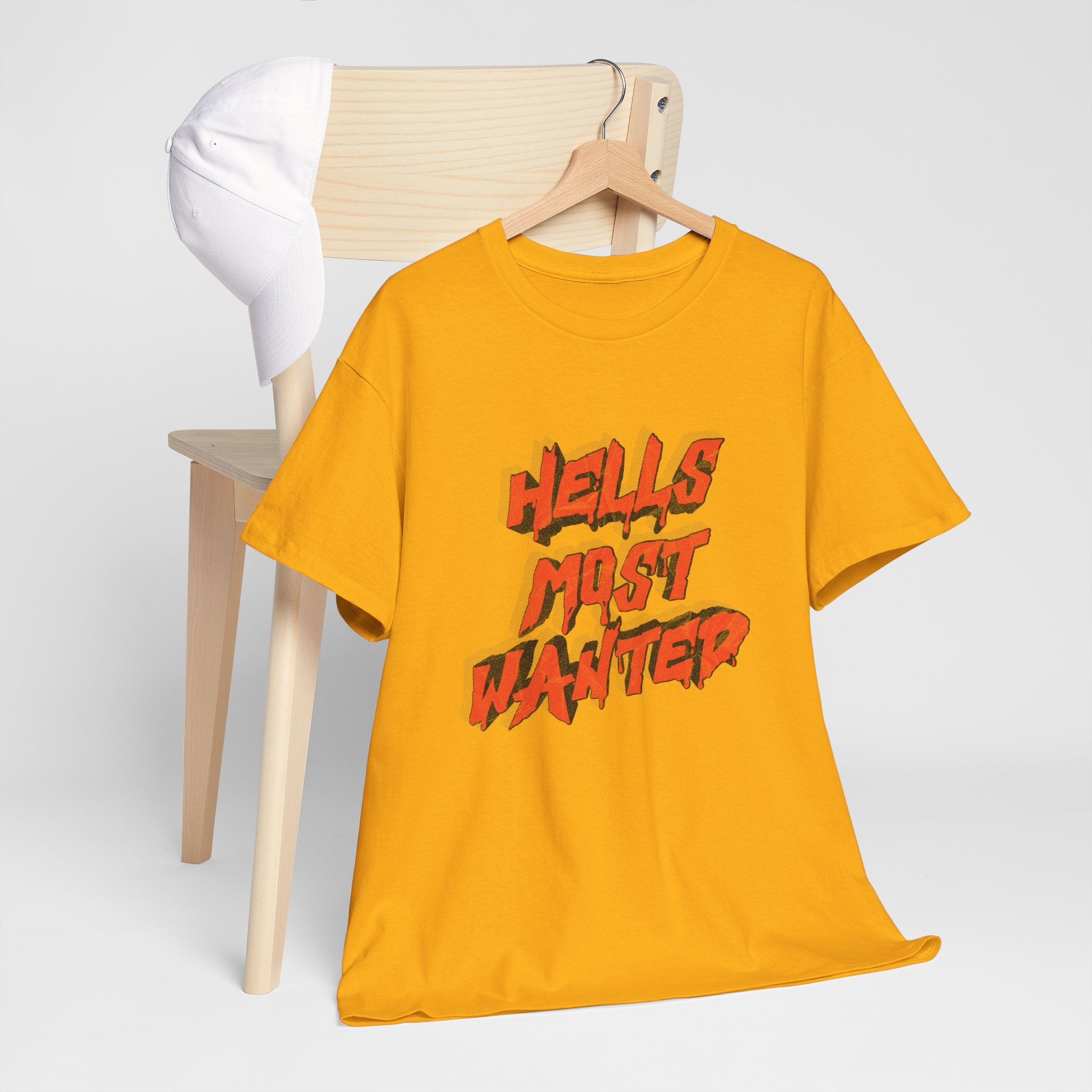 T-Shirt — "Hell's Most Wanted" Retro Red Graphic Tee