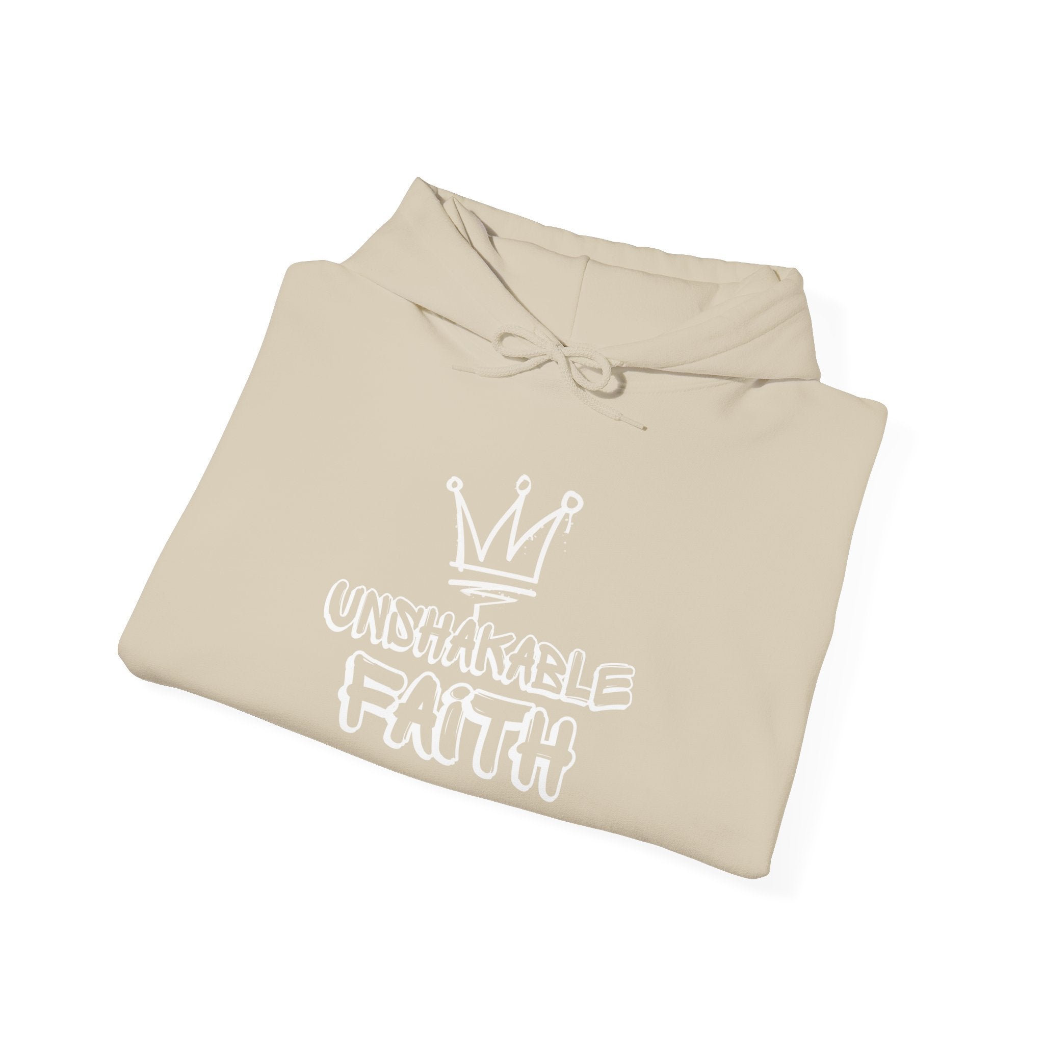 Unshakable Faith Hoodie — Crown Graphic Christian Sweatshirt