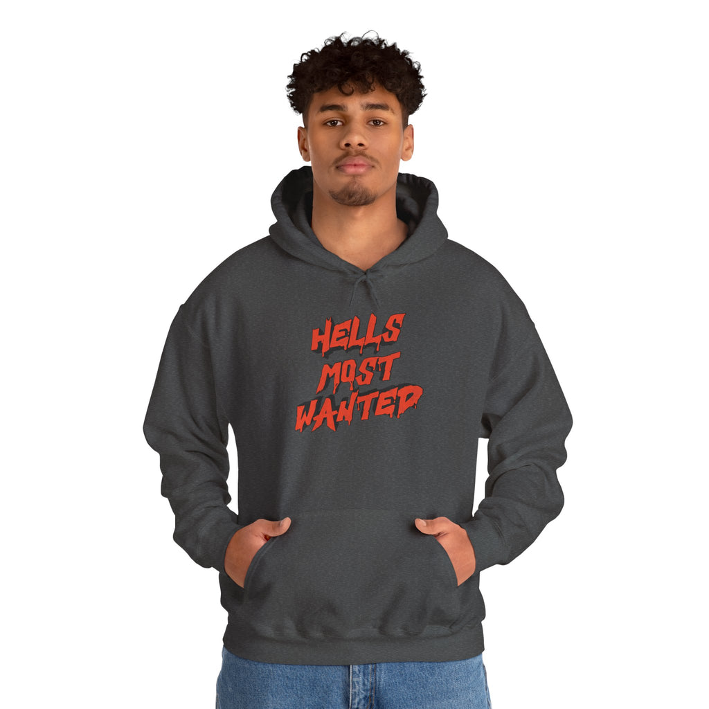Hoodie — "Hell's Most Wanted" Retro Red Graphic Pullover