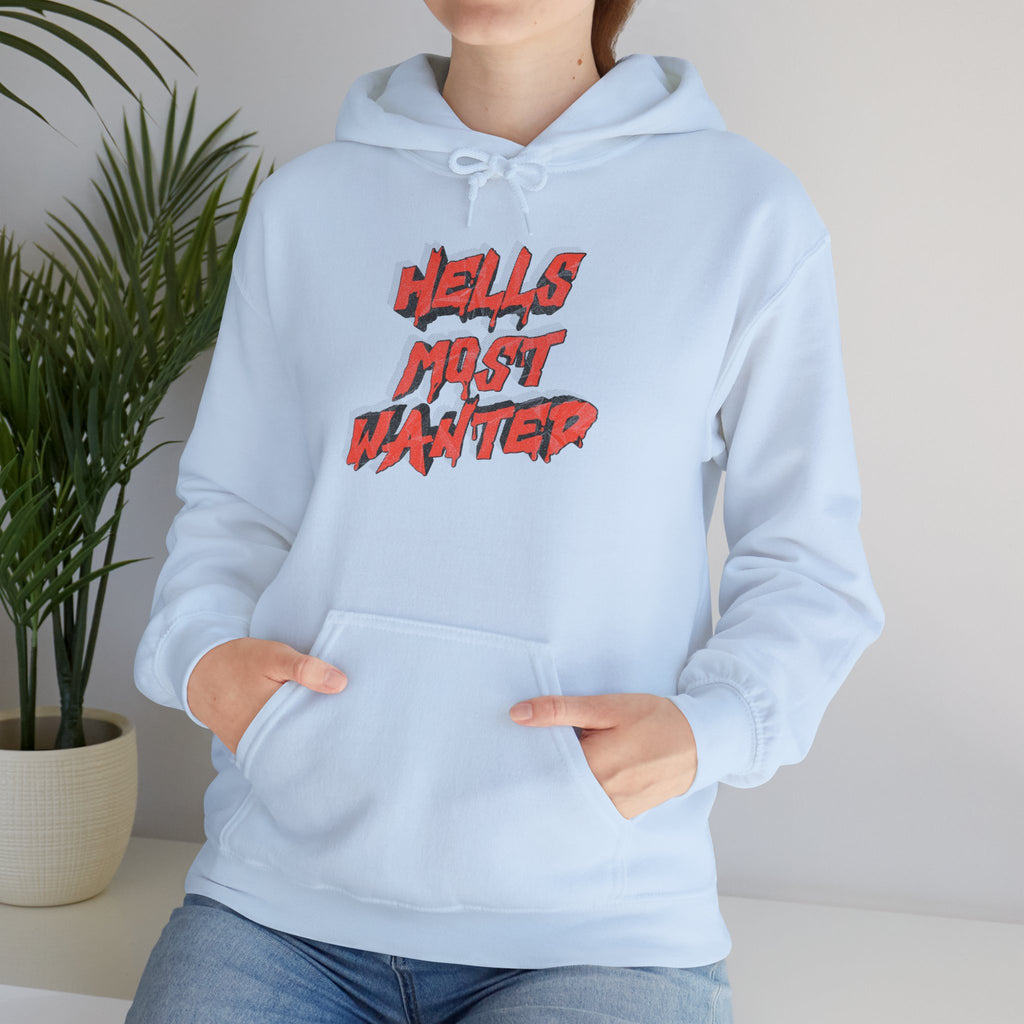 Hoodie — "Hell's Most Wanted" Retro Red Graphic Pullover