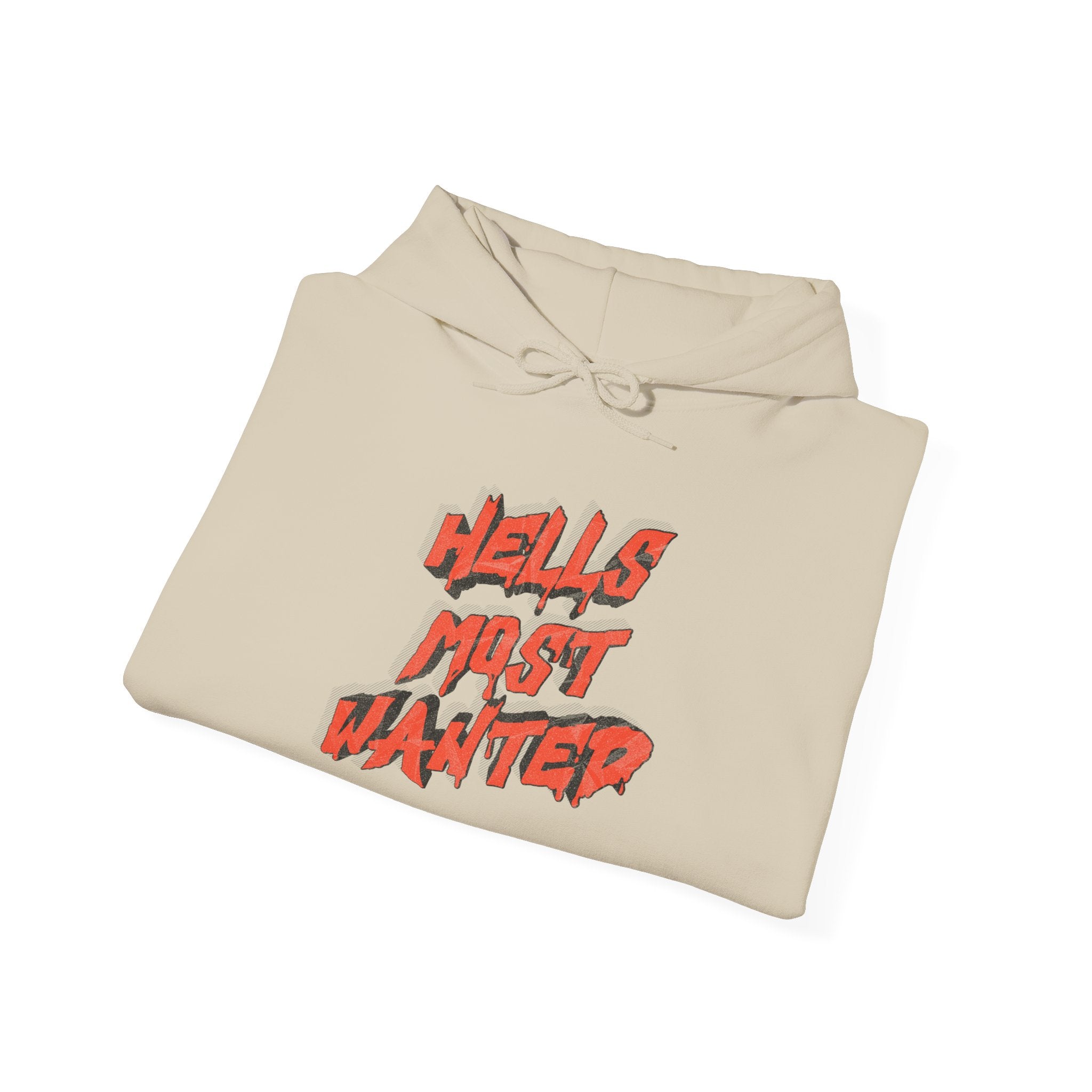Hoodie — "Hell's Most Wanted" Retro Red Graphic Pullover