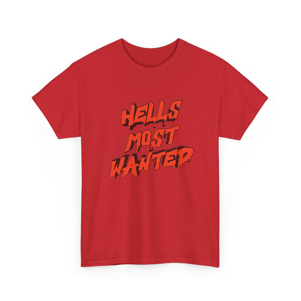 T-Shirt — "Hell's Most Wanted" Retro Red Graphic Tee