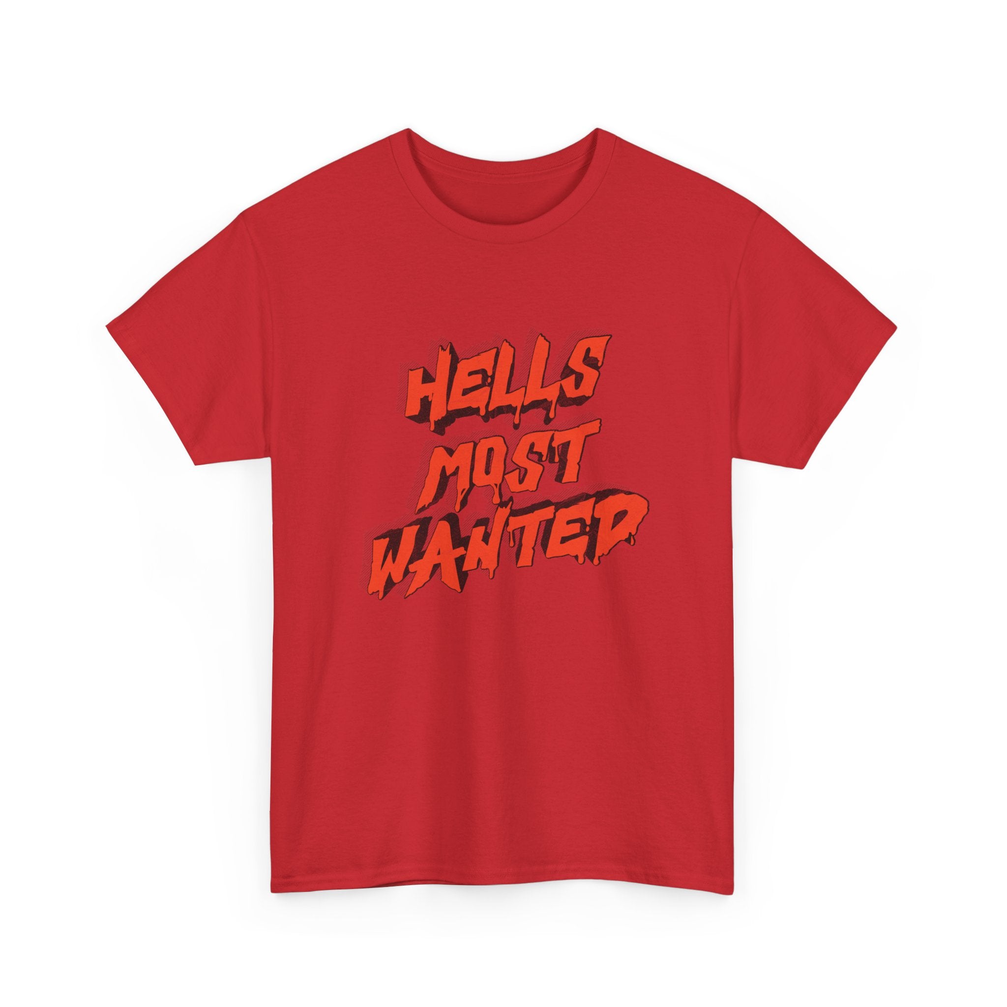 T-Shirt — "Hell's Most Wanted" Retro Red Graphic Tee