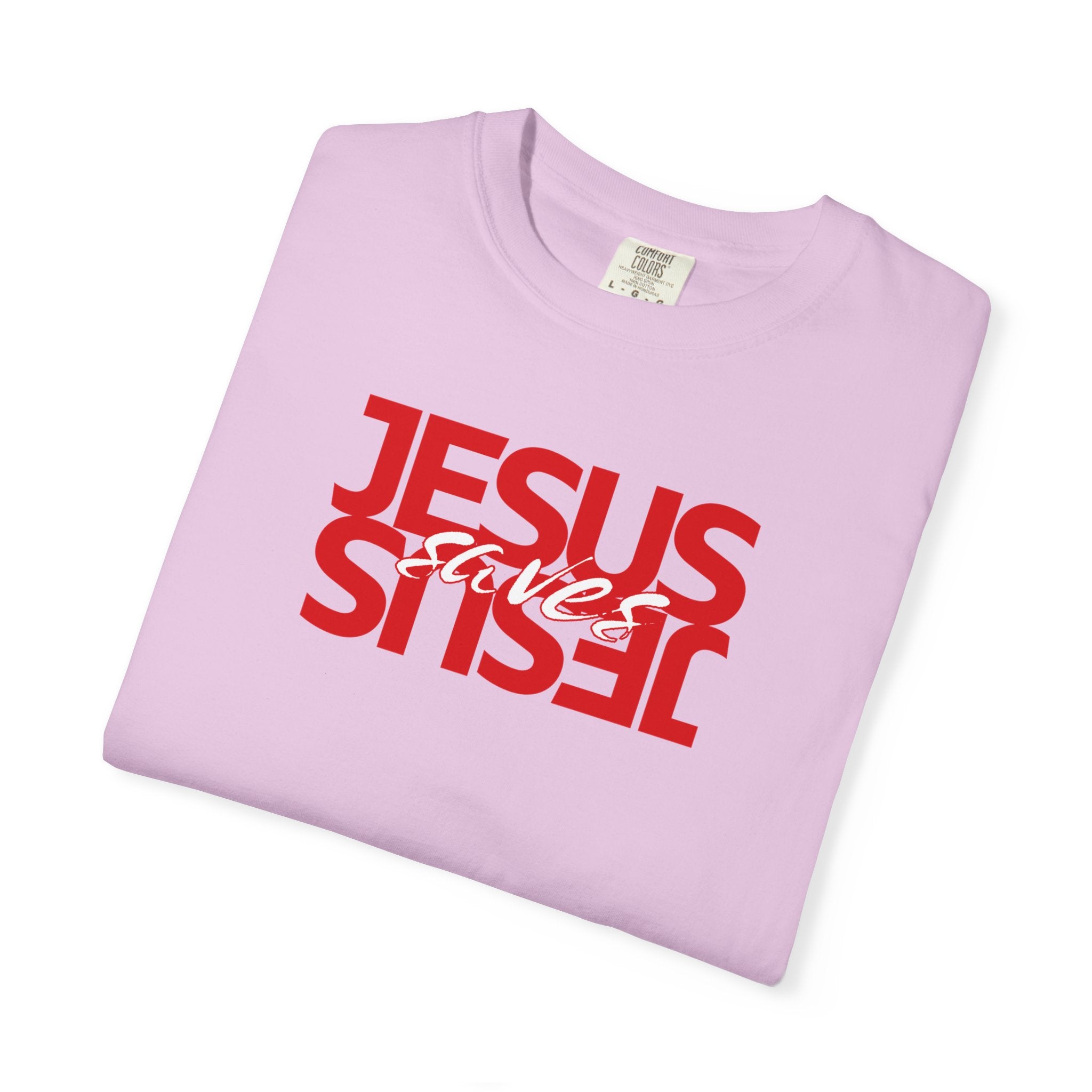 Jesus Saved Reversed Graphic T-Shirt — Faith Statement Tee