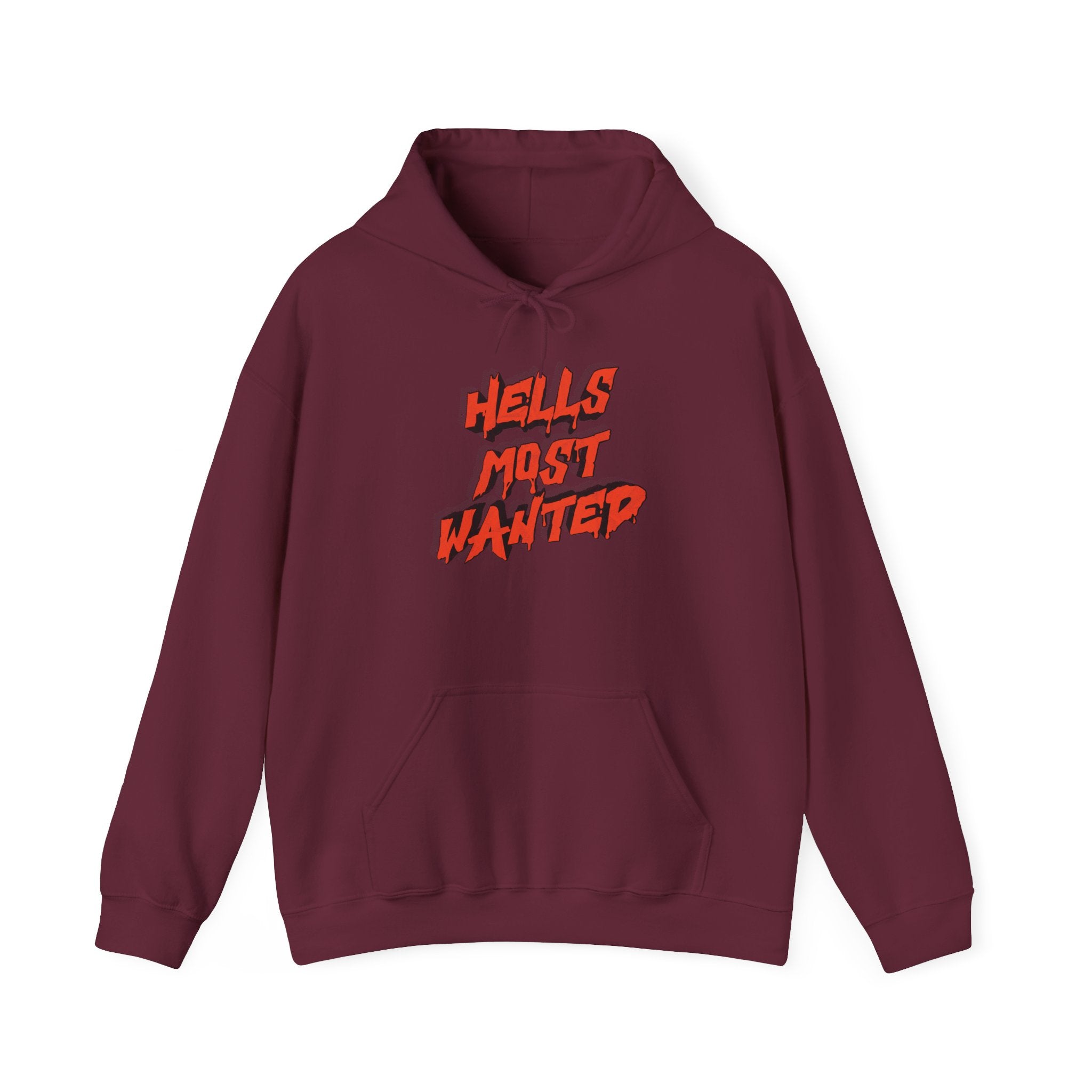 Hoodie — "Hell's Most Wanted" Retro Red Graphic Pullover