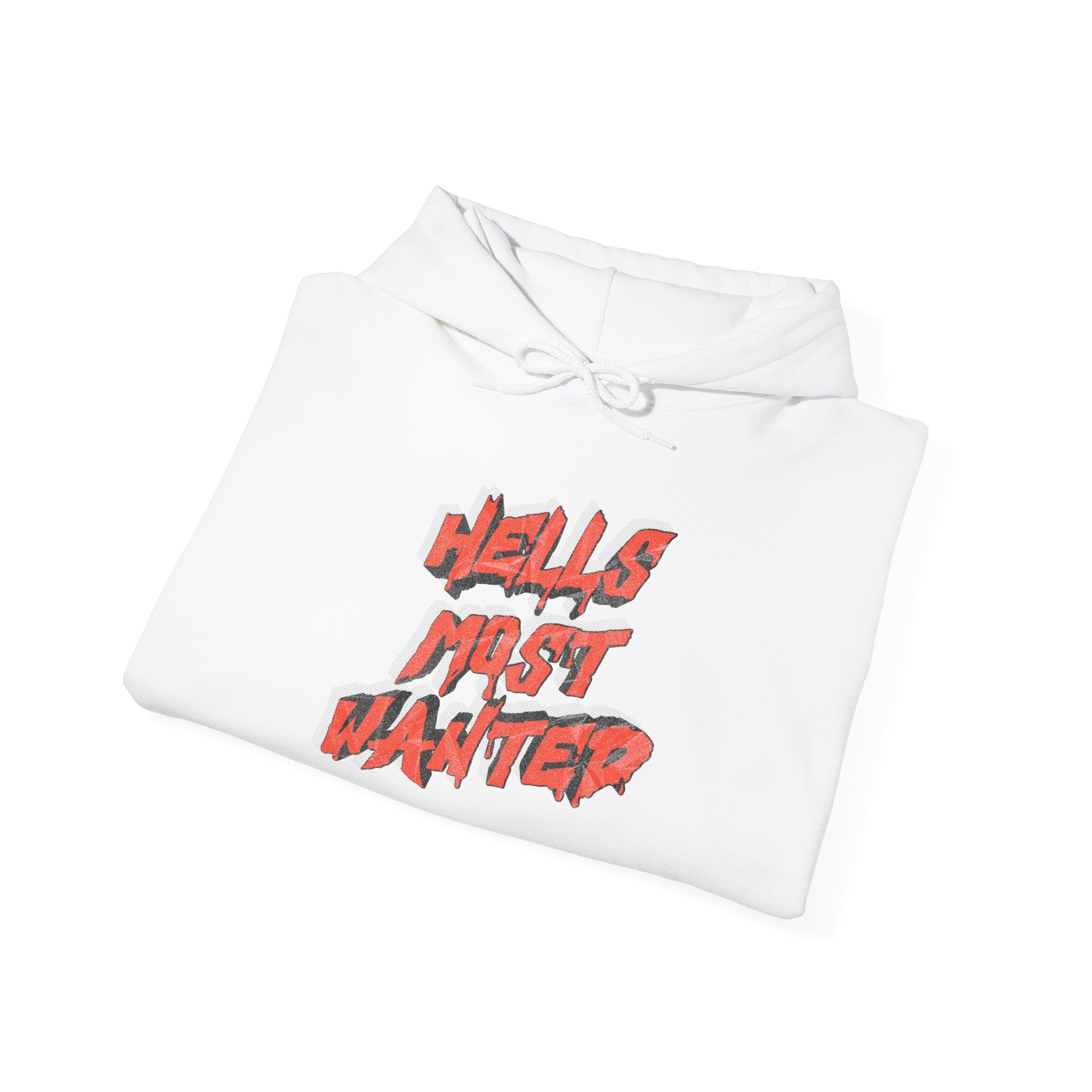 Hoodie — "Hell's Most Wanted" Retro Red Graphic Pullover