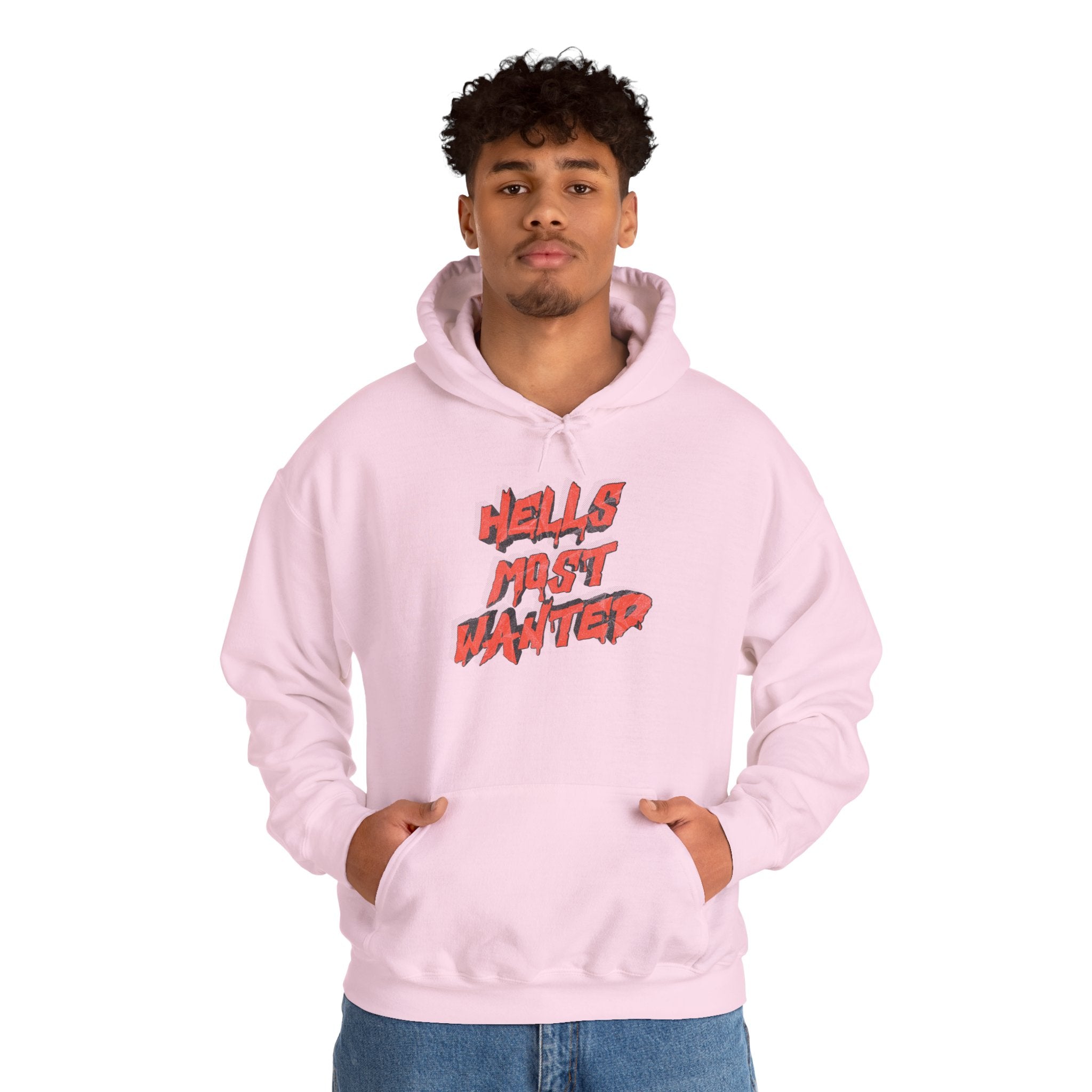 Hoodie — "Hell's Most Wanted" Retro Red Graphic Pullover