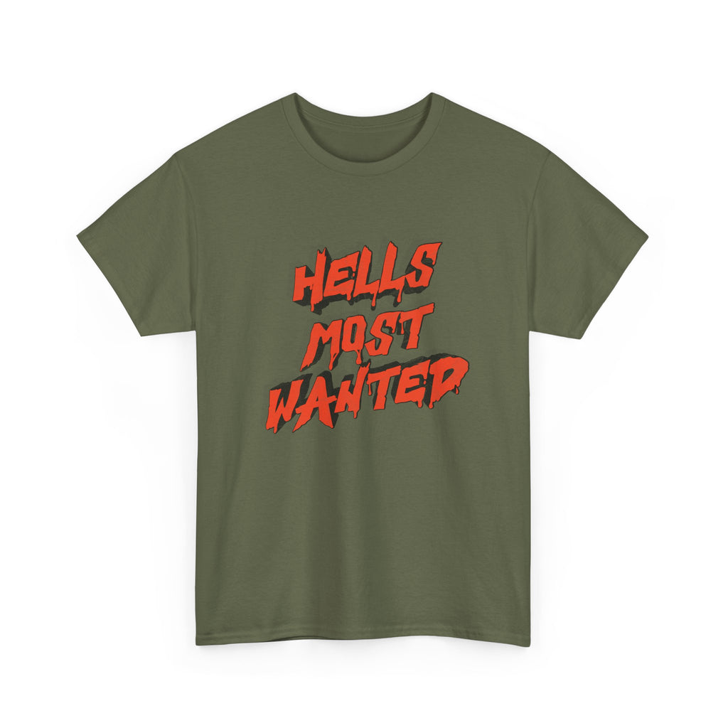 T-Shirt — "Hell's Most Wanted" Retro Red Graphic Tee