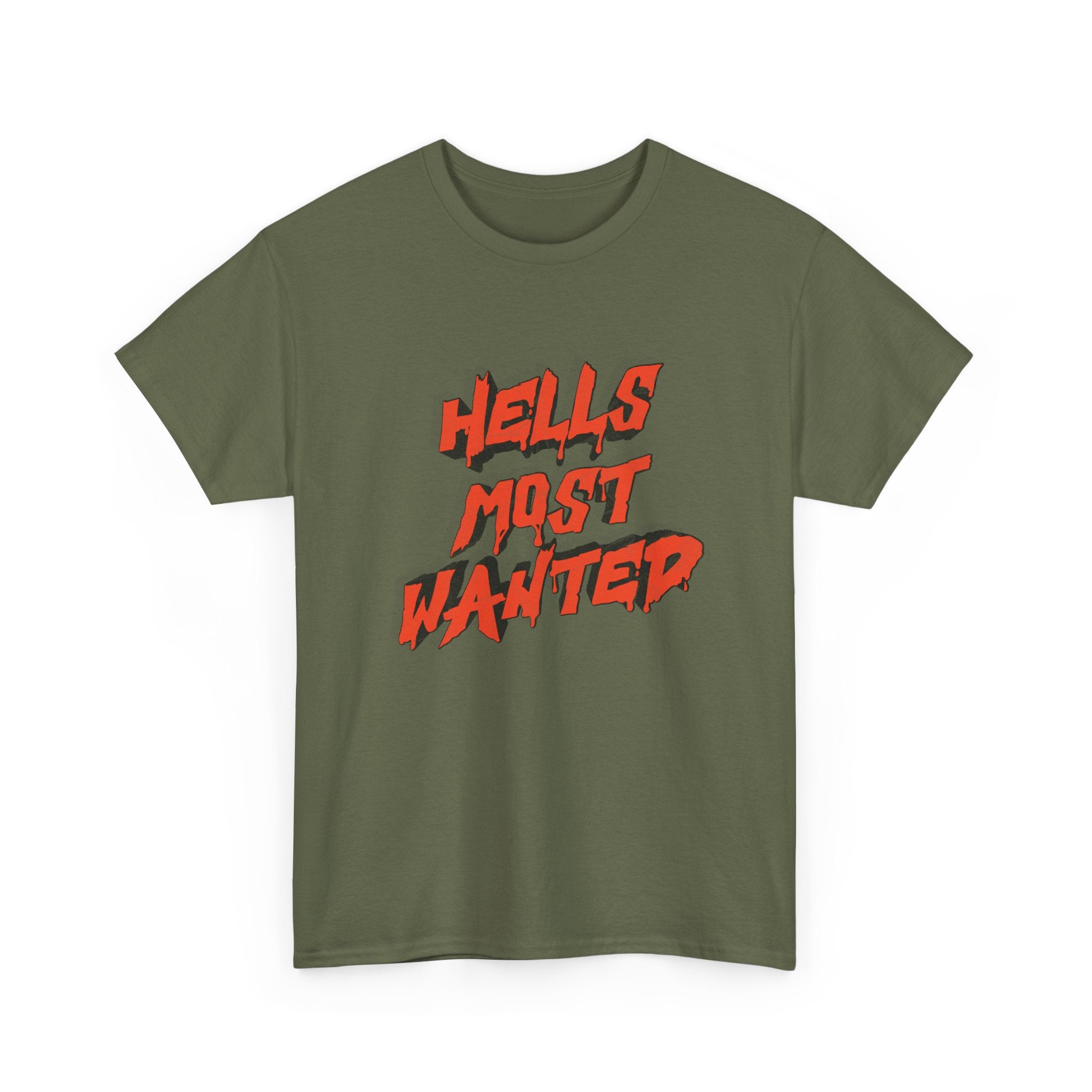 T-Shirt — "Hell's Most Wanted" Retro Red Graphic Tee
