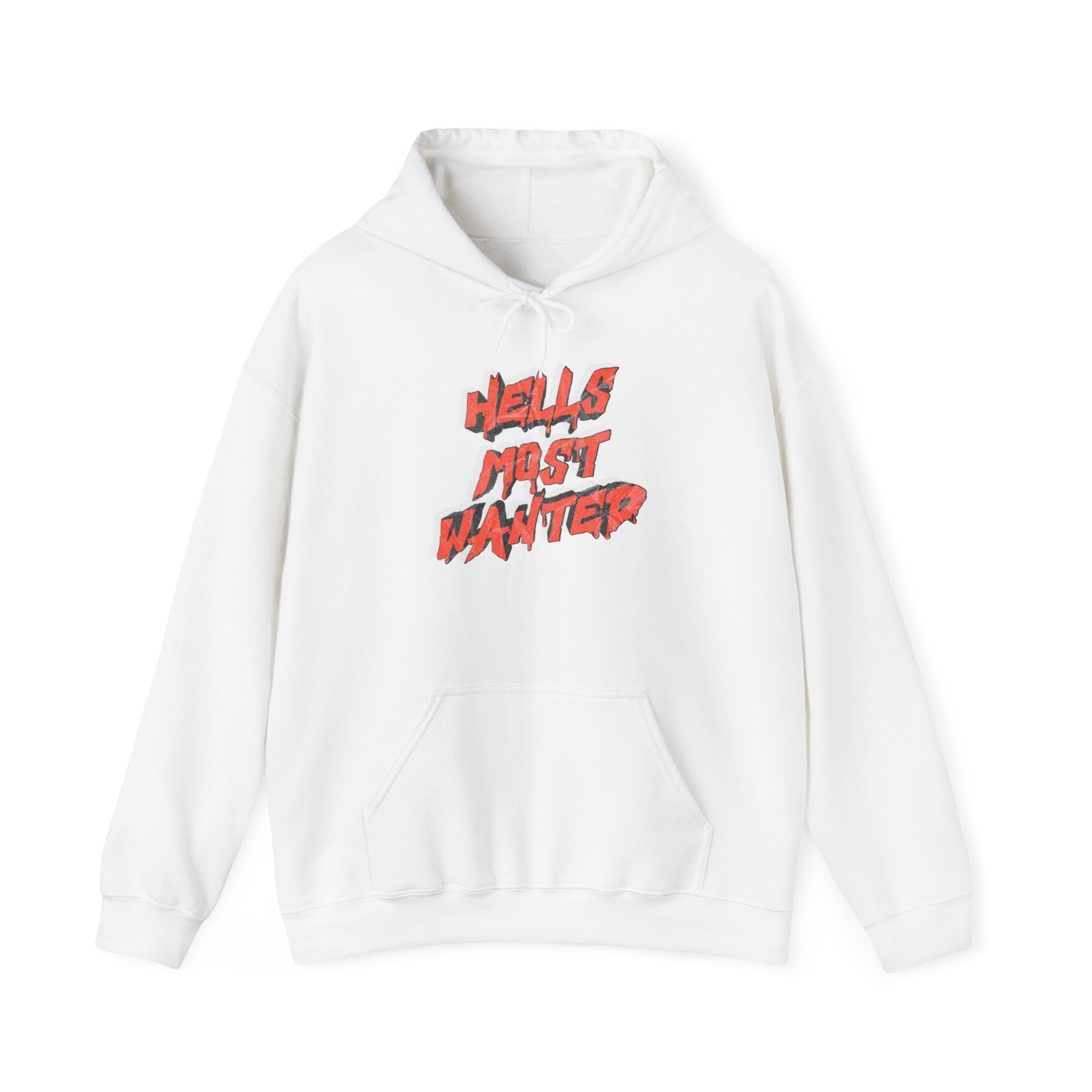 Hoodie — "Hell's Most Wanted" Retro Red Graphic Pullover