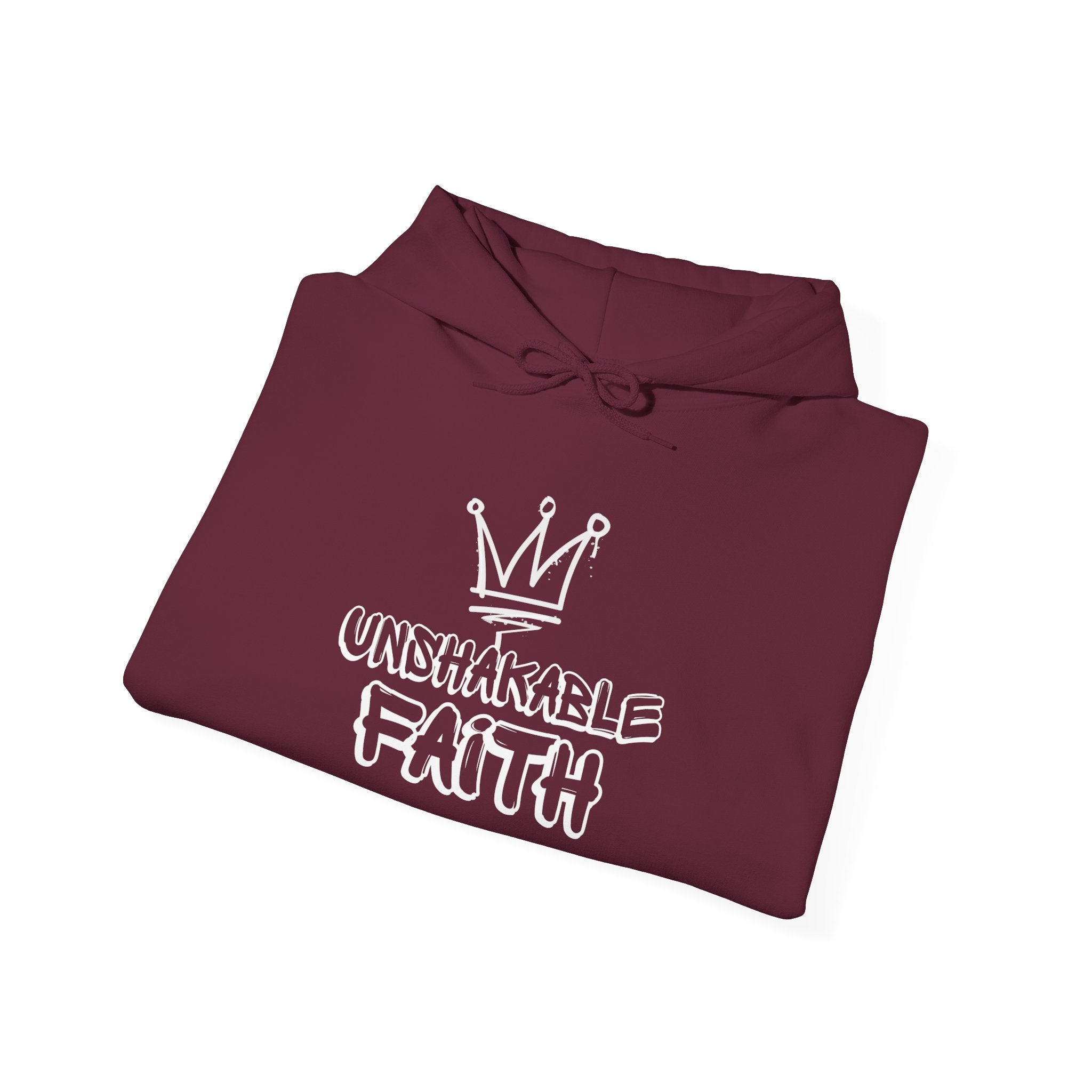 Unshakable Faith Hoodie — Crown Graphic Christian Sweatshirt