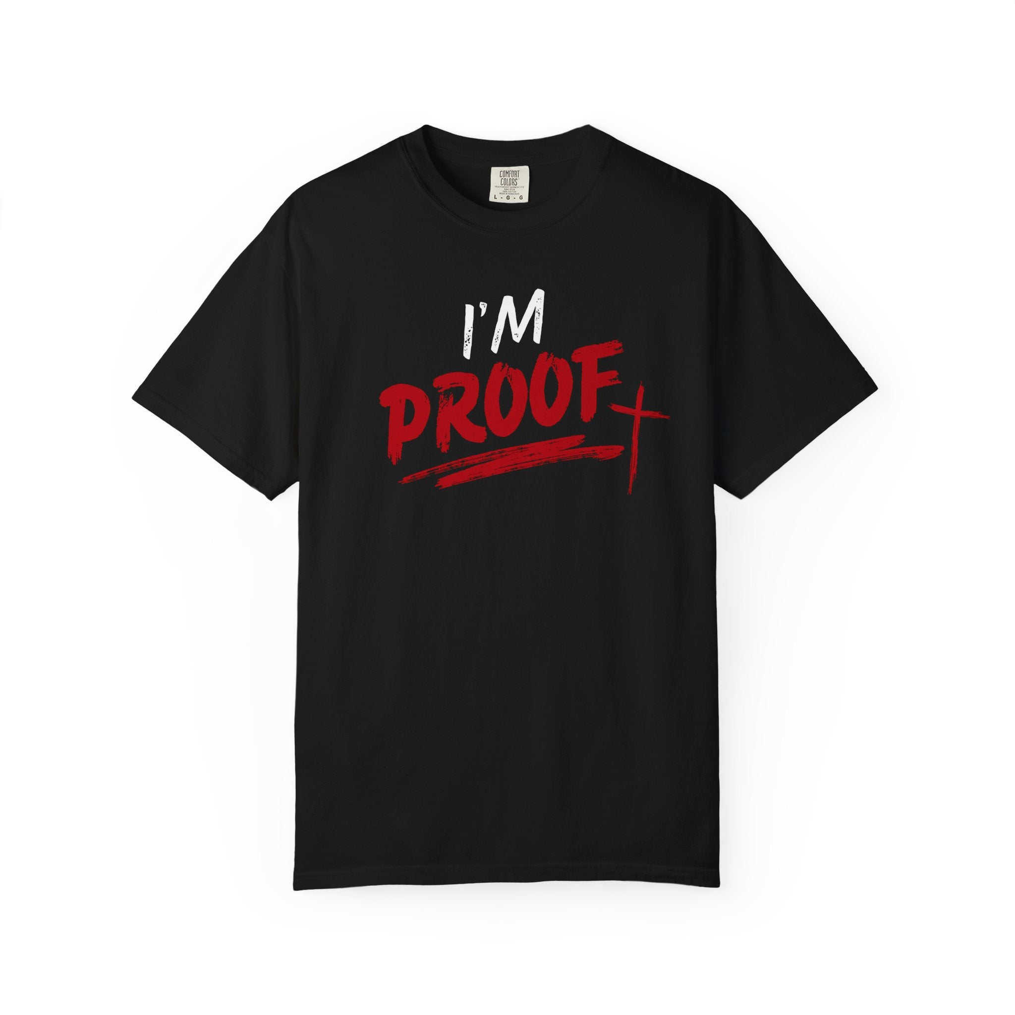 Proof Graphic T-Shirt — Bold Red Brushstroke Design