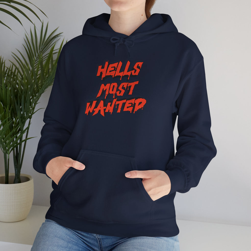Hoodie — "Hell's Most Wanted" Retro Red Graphic Pullover