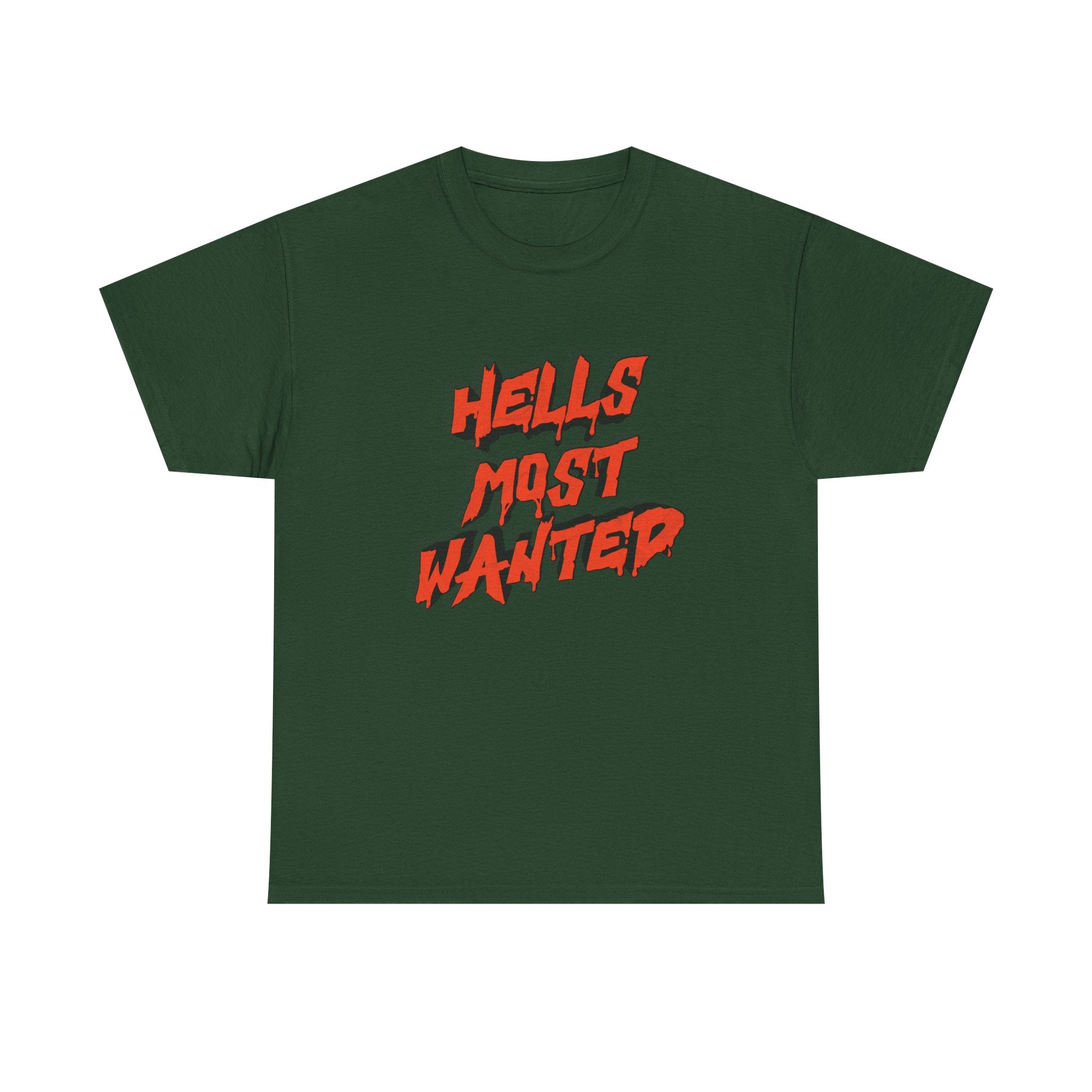T-Shirt — "Hell's Most Wanted" Retro Red Graphic Tee