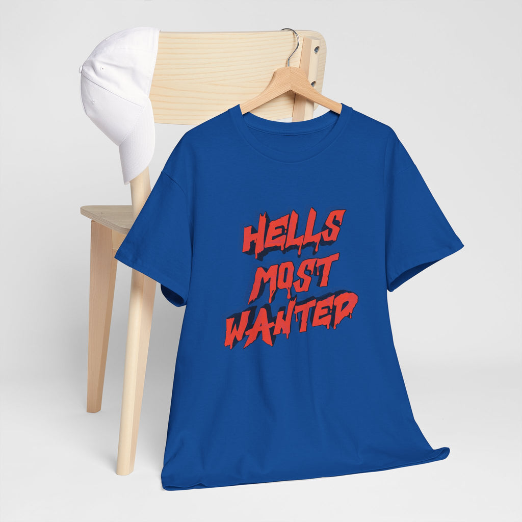 T-Shirt — "Hell's Most Wanted" Retro Red Graphic Tee
