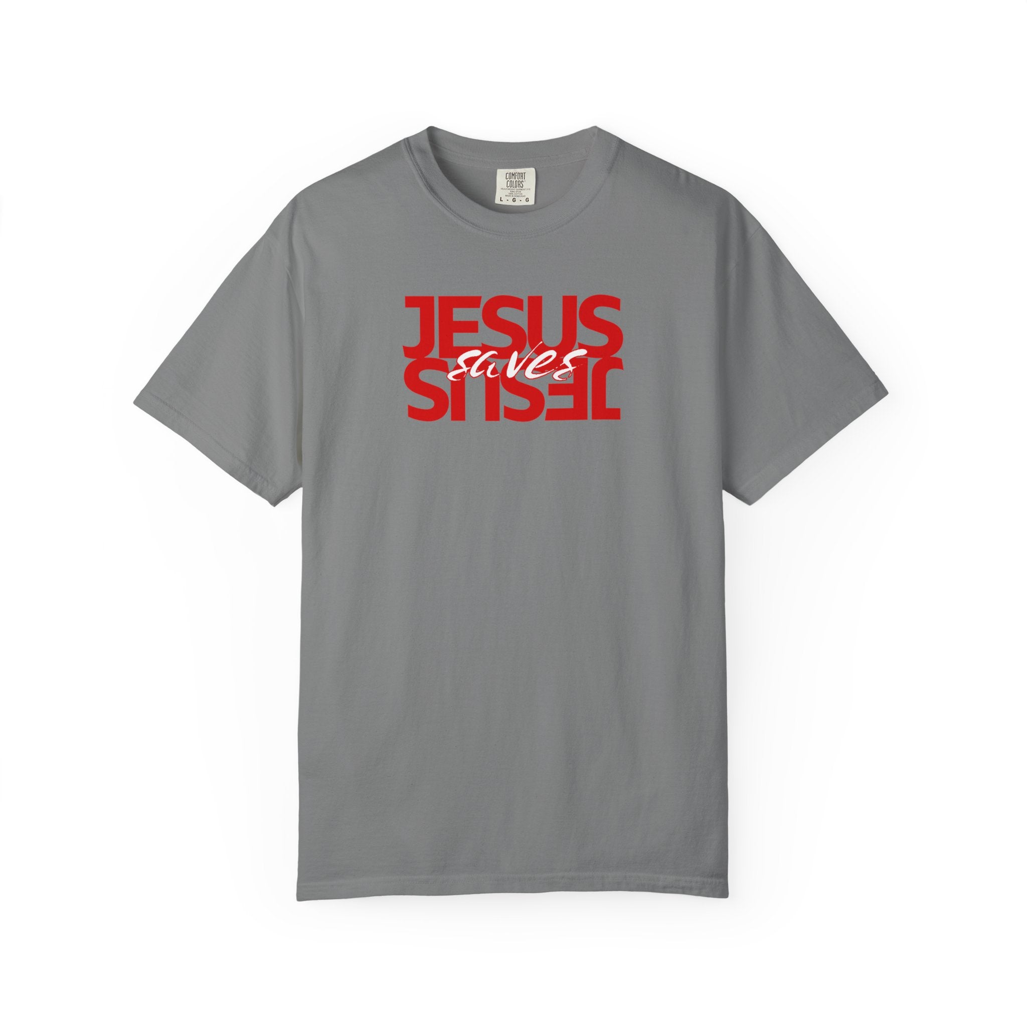 Jesus Saved Reversed Graphic T-Shirt — Faith Statement Tee