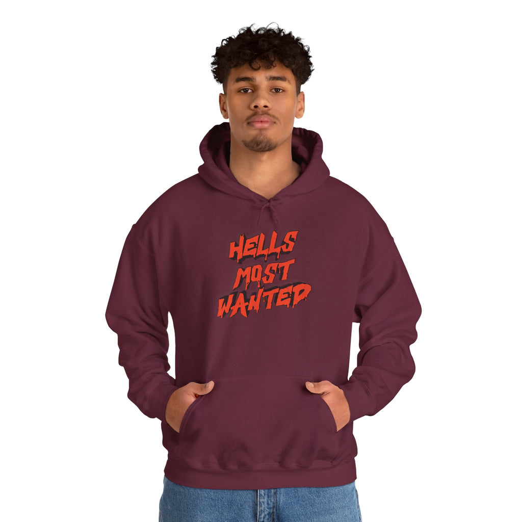 Hoodie — "Hell's Most Wanted" Retro Red Graphic Pullover