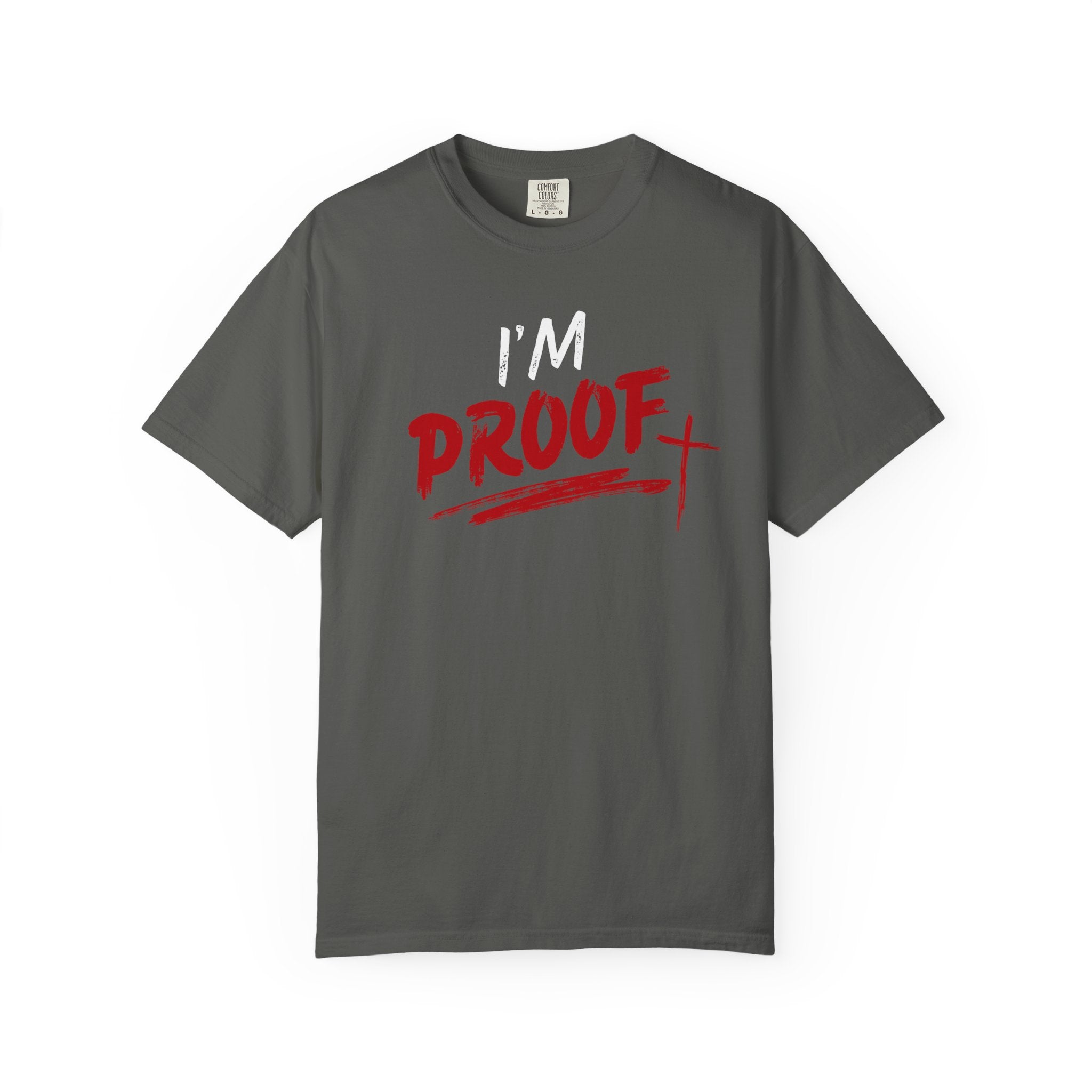 Proof Graphic T-Shirt — Bold Red Brushstroke Design