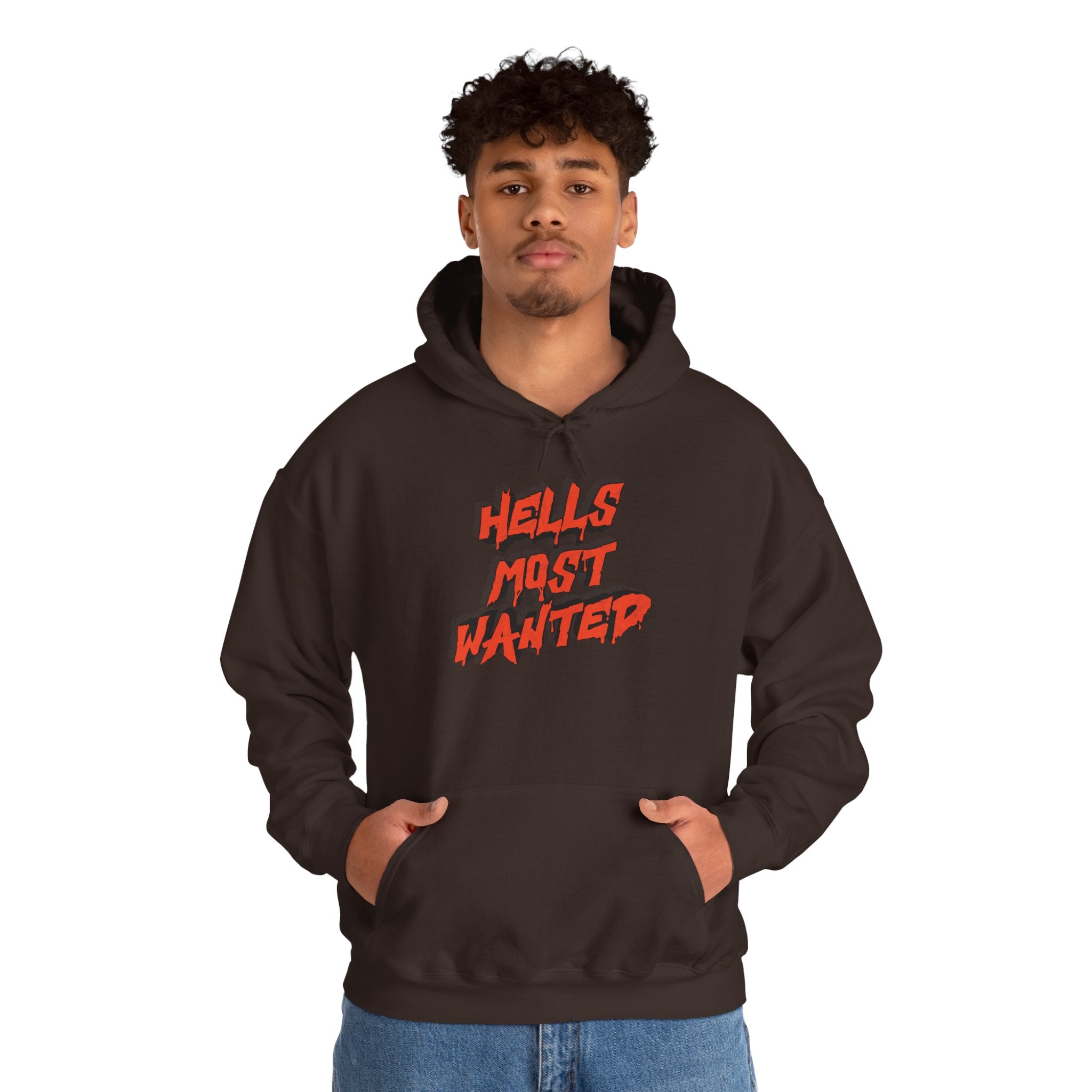 Hoodie — "Hell's Most Wanted" Retro Red Graphic Pullover
