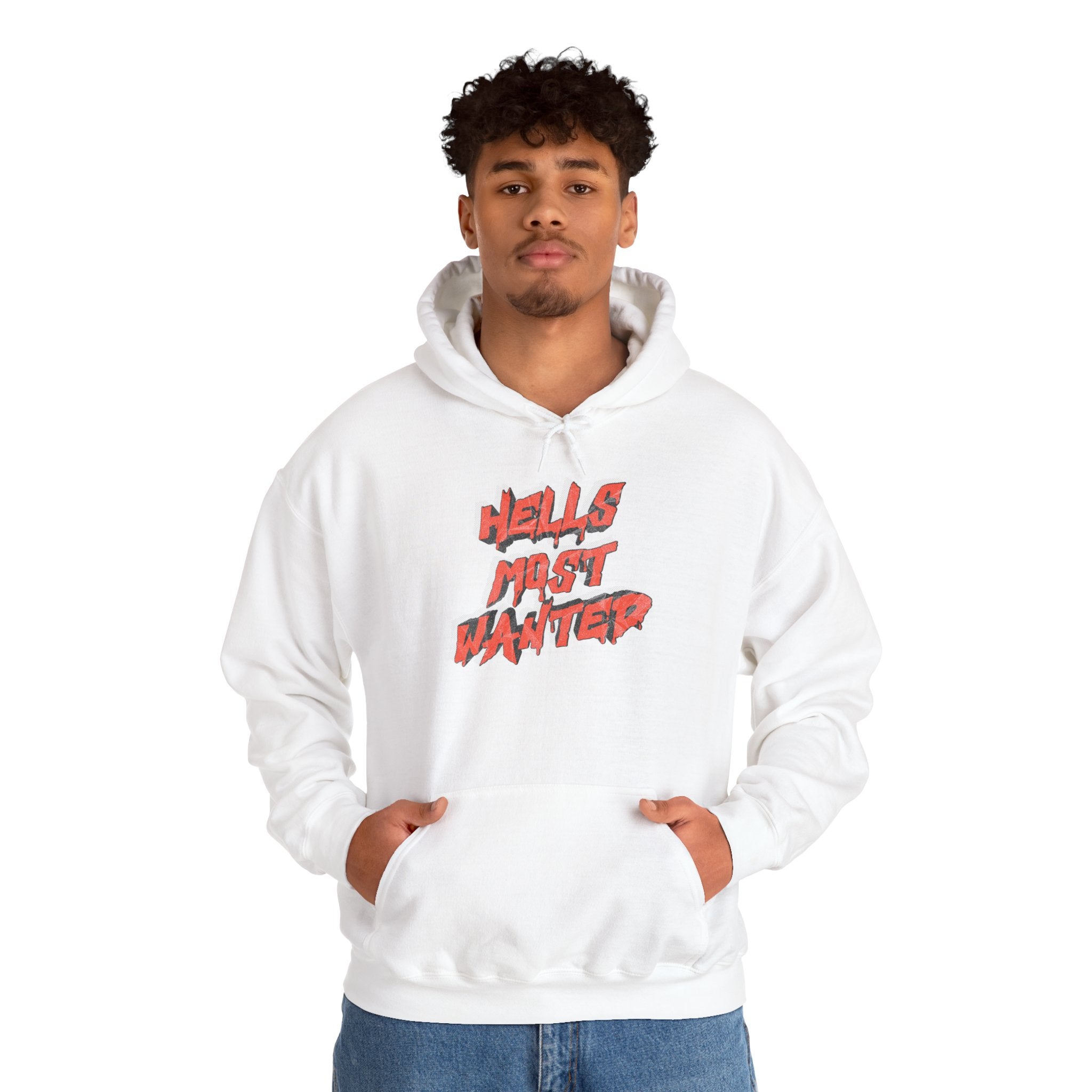 Hoodie — "Hell's Most Wanted" Retro Red Graphic Pullover