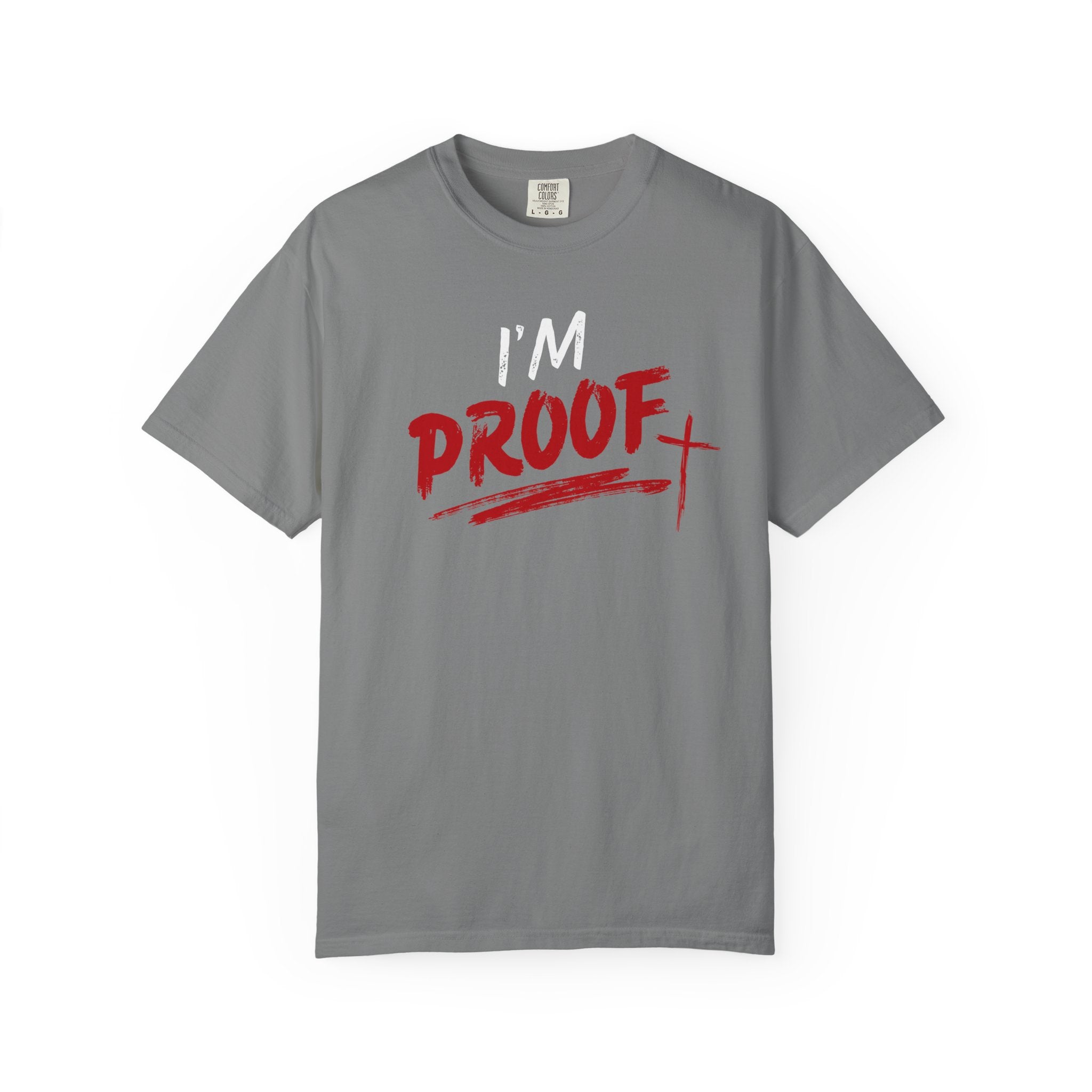 Proof Graphic T-Shirt — Bold Red Brushstroke Design