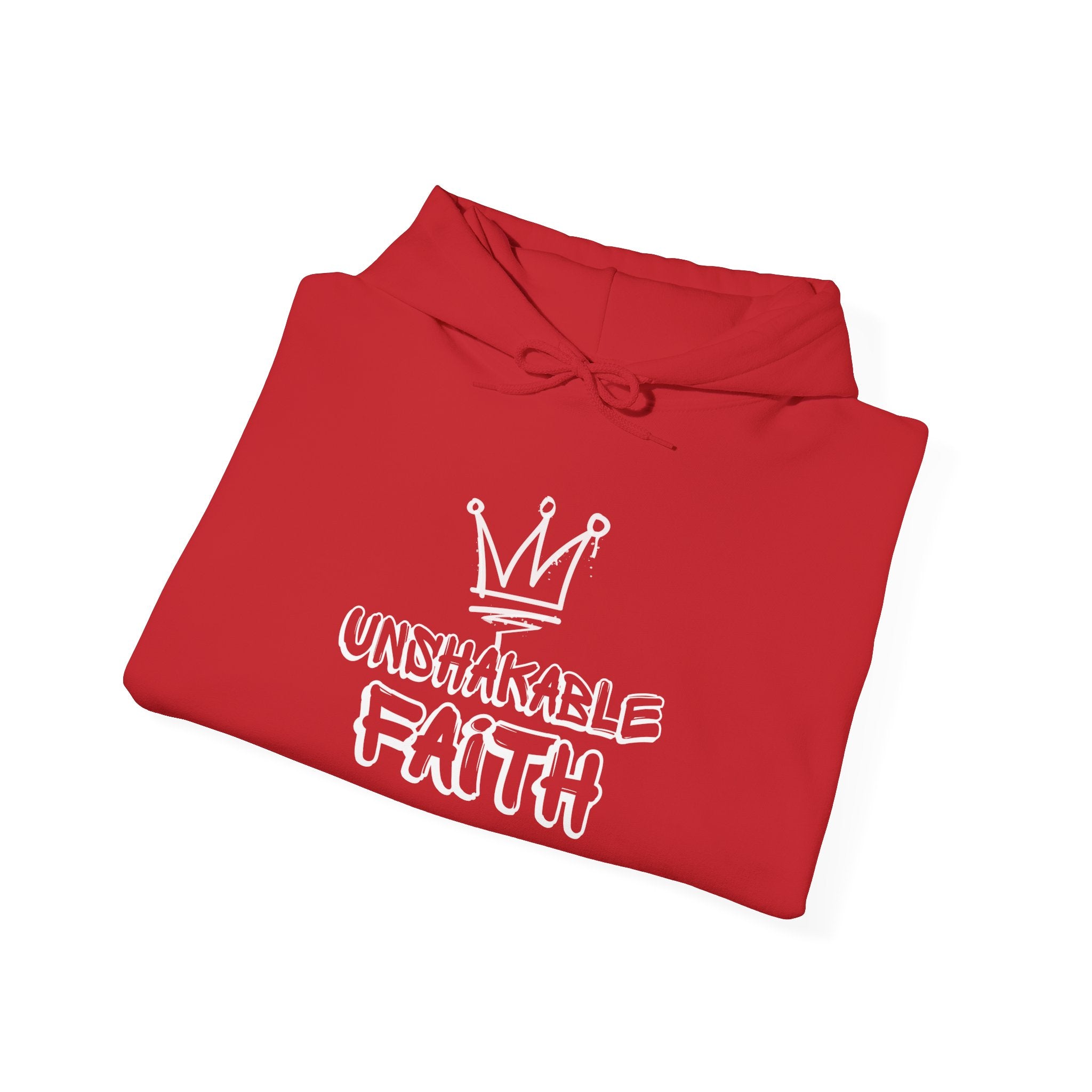 Unshakable Faith Hoodie — Crown Graphic Christian Sweatshirt