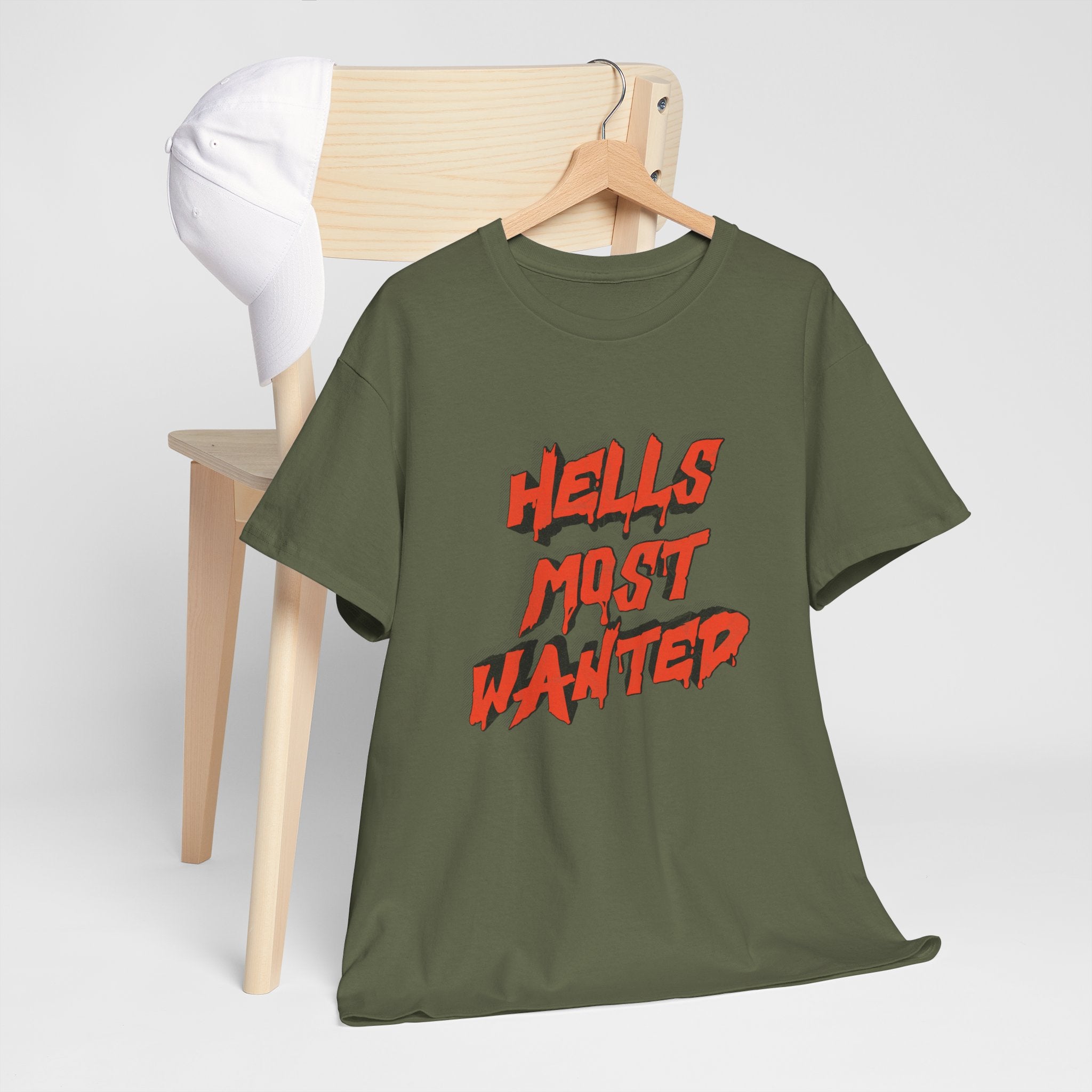 T-Shirt — "Hell's Most Wanted" Retro Red Graphic Tee